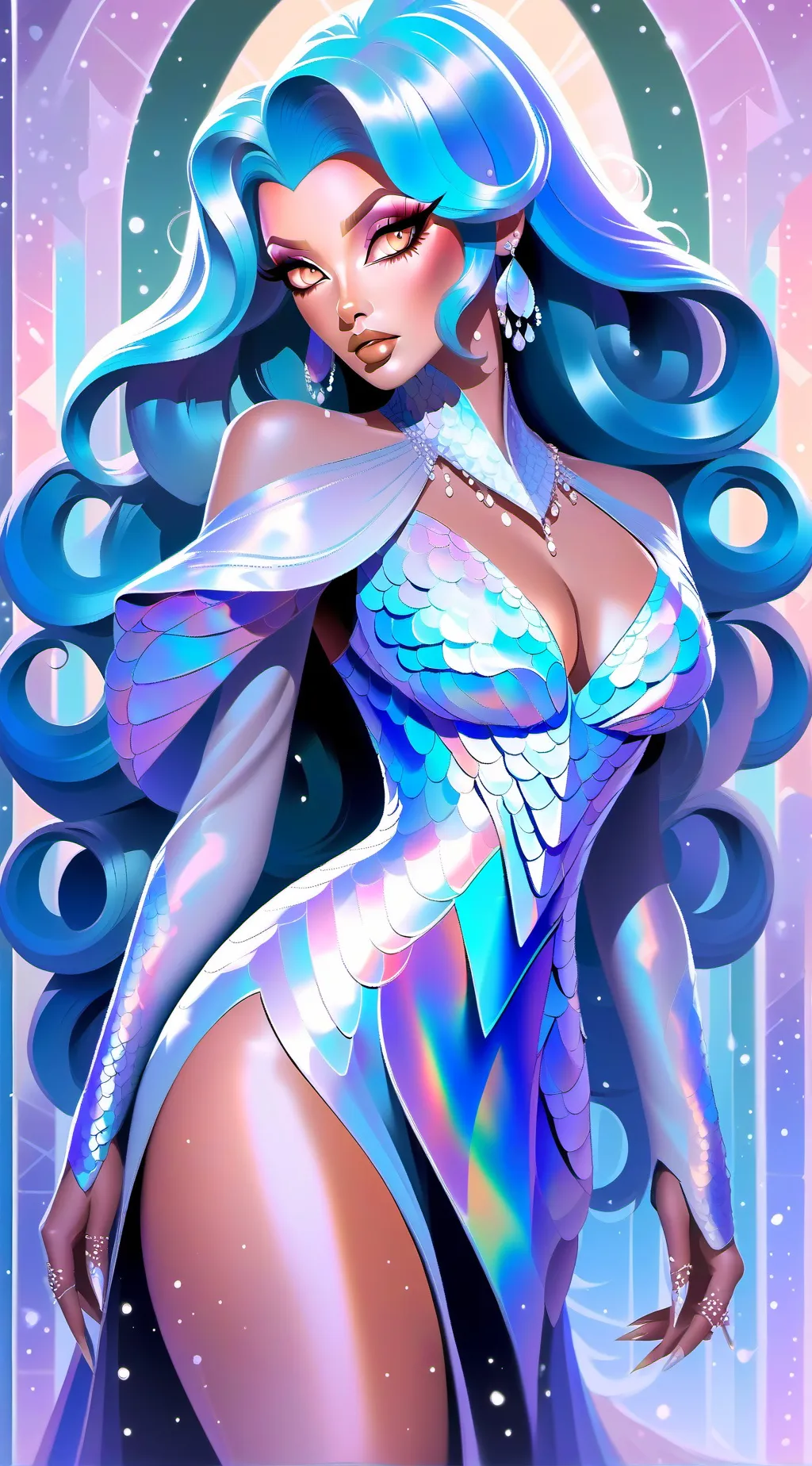 ai character: Champagne Bubbles background