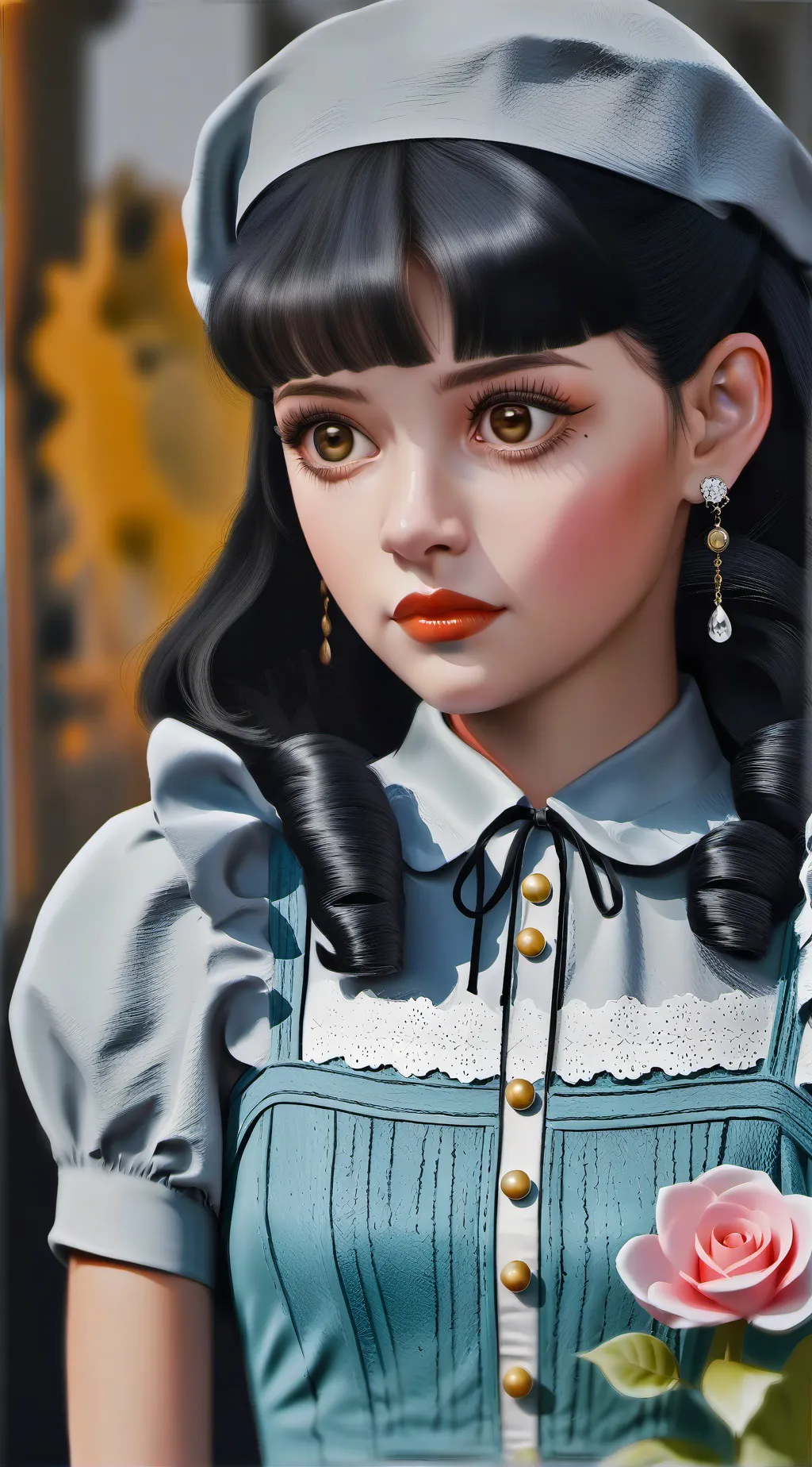 ai character: creepy doll background