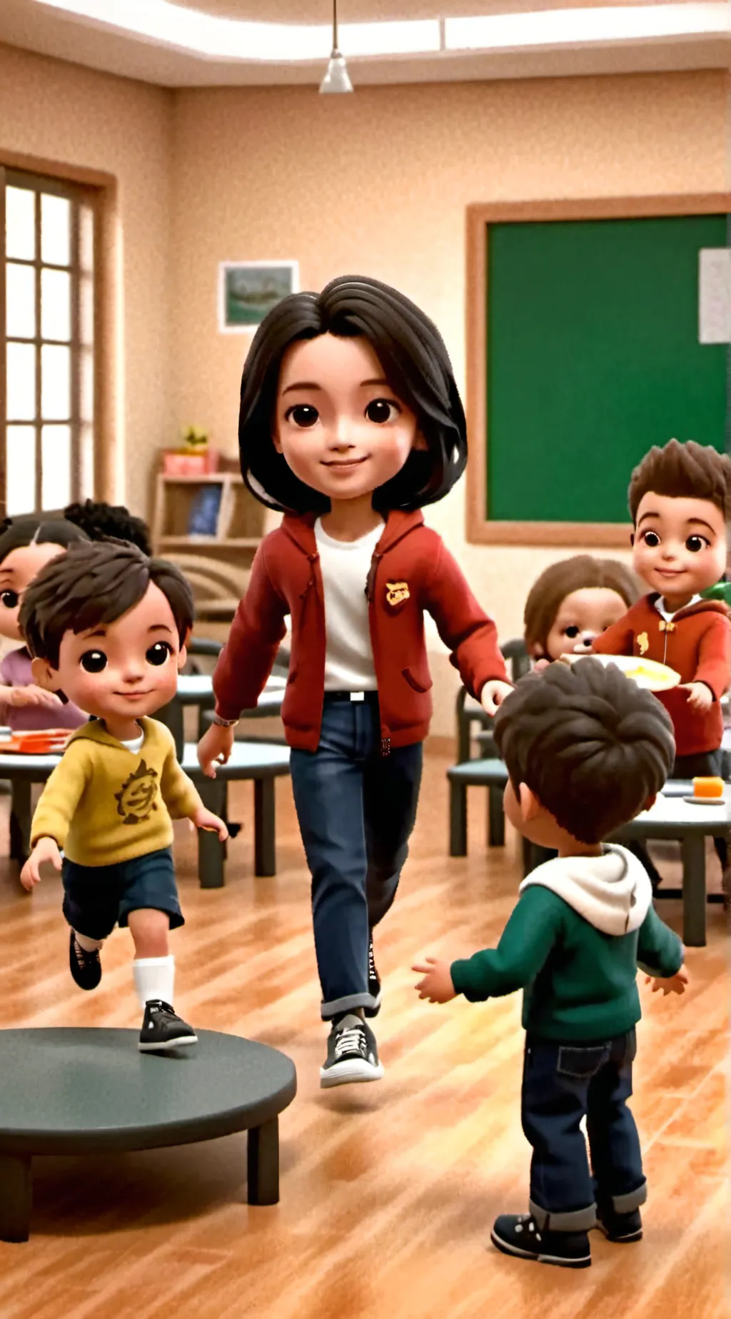 ai character: daycare attendance background