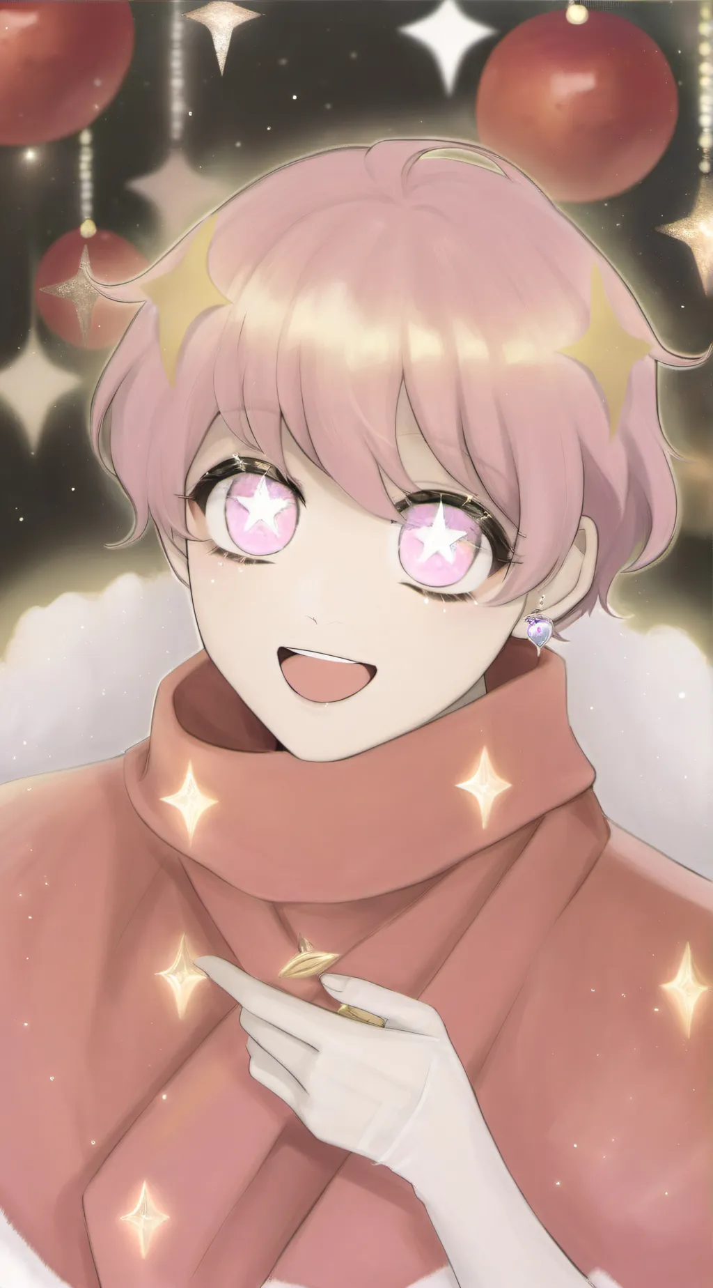 ai character: Smiling creatures background