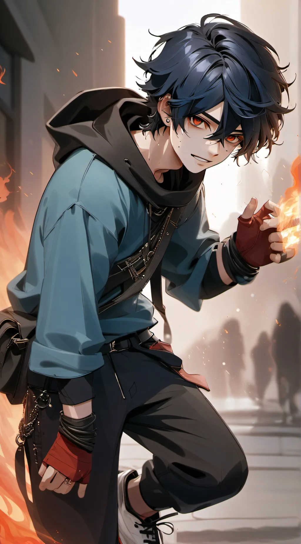 ai character: Mha Villain background