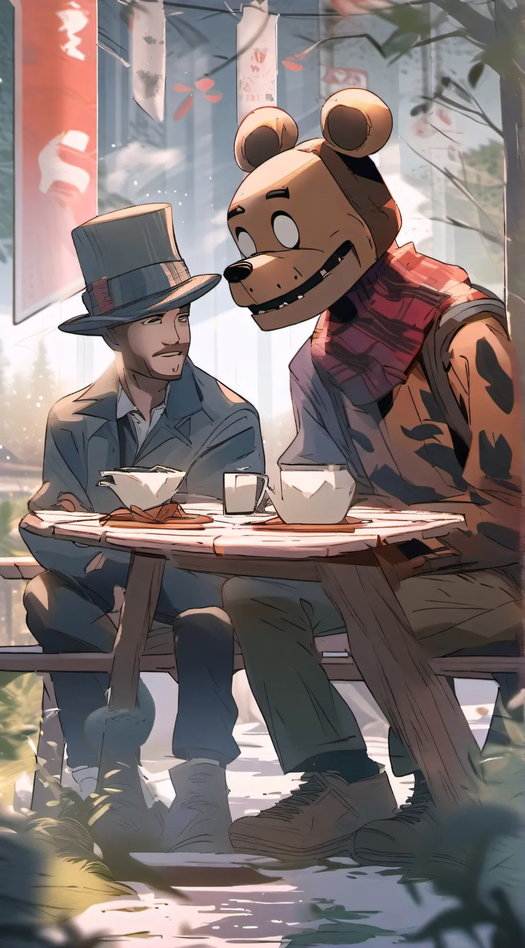 ai character: freddy fazbear background
