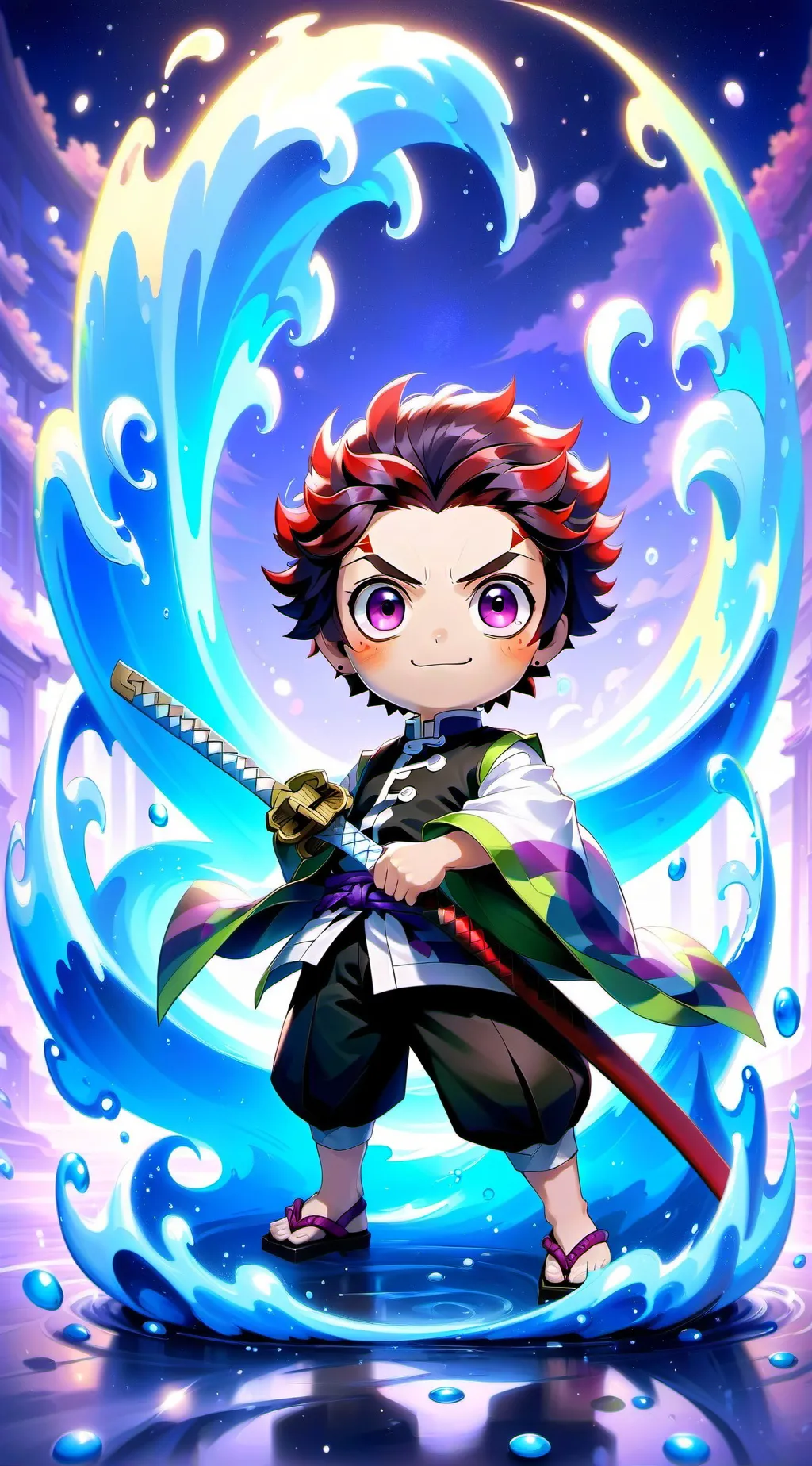 ai character: tanjiro background