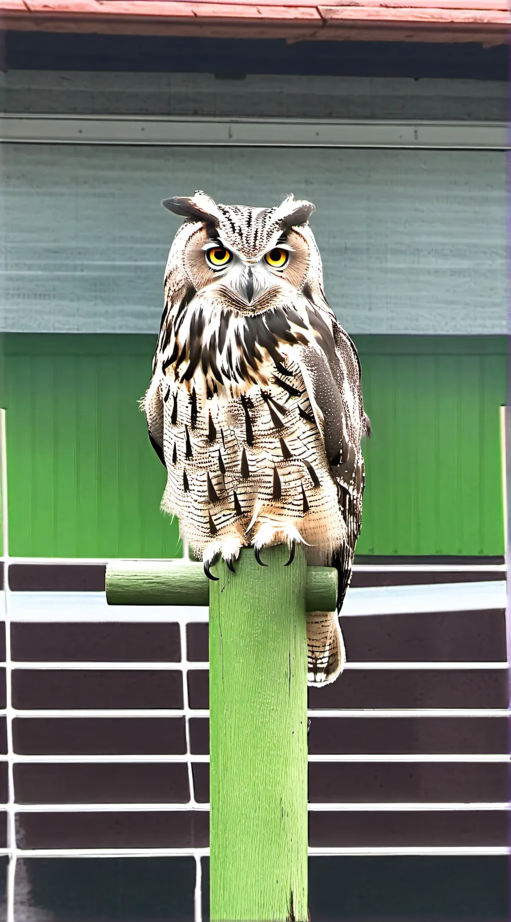 ai character: Eagle owl show background