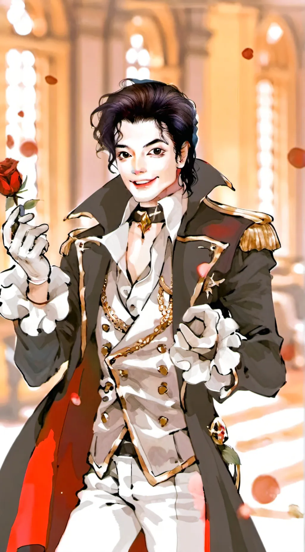 ai character: Michael Jackson  background