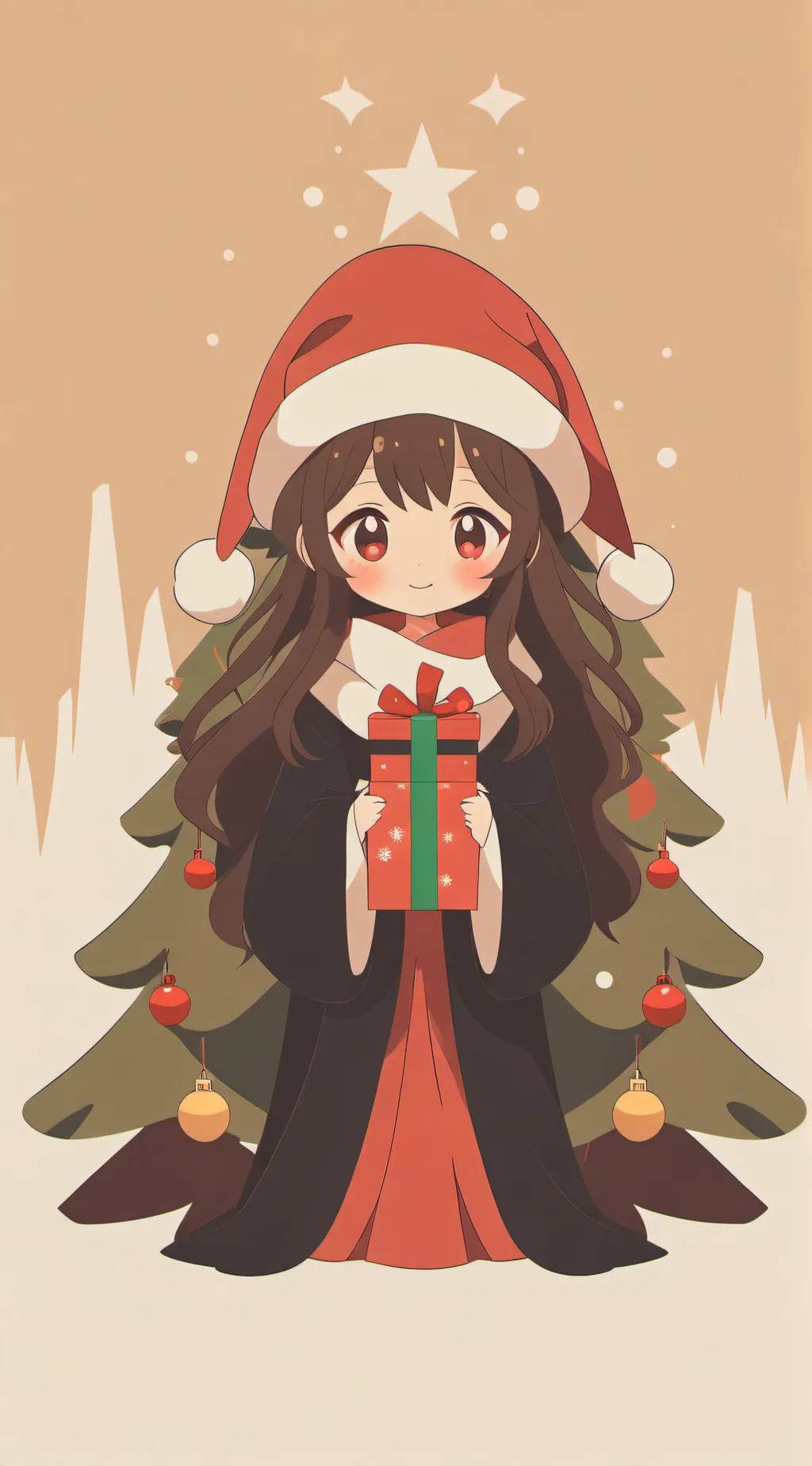 ai character: HASIRAS Christmas background