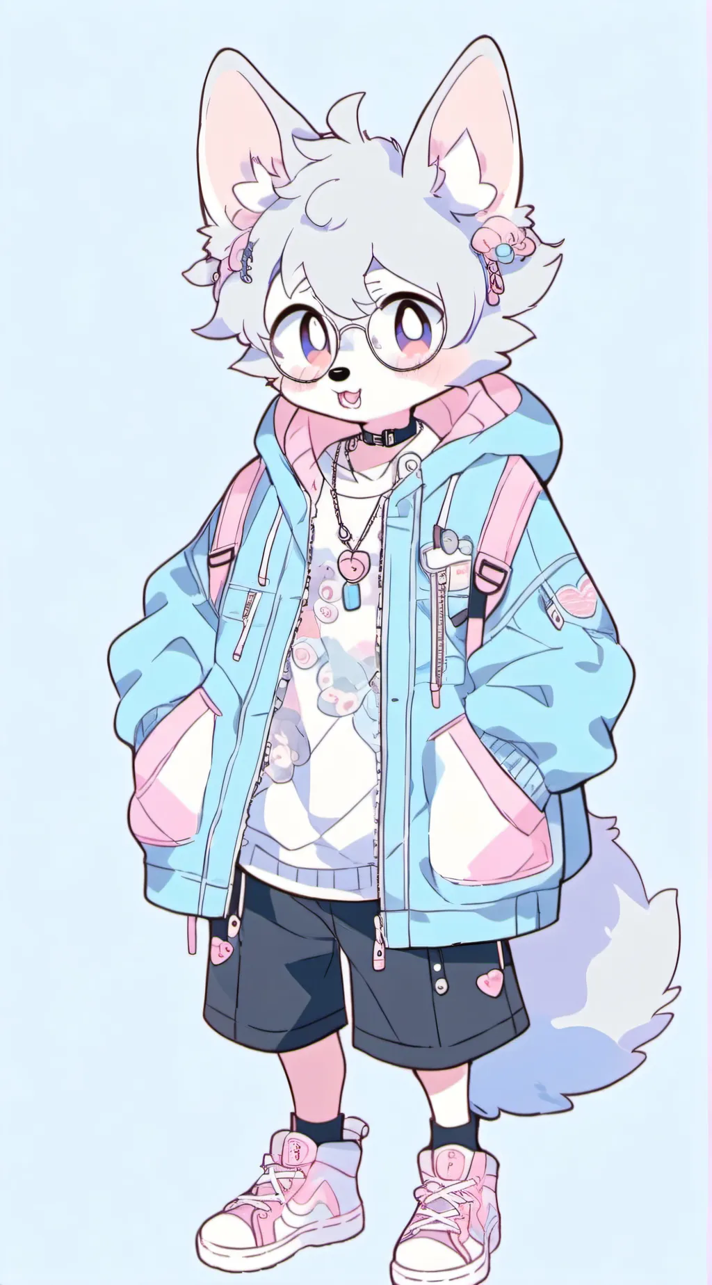 ai character: fur con background