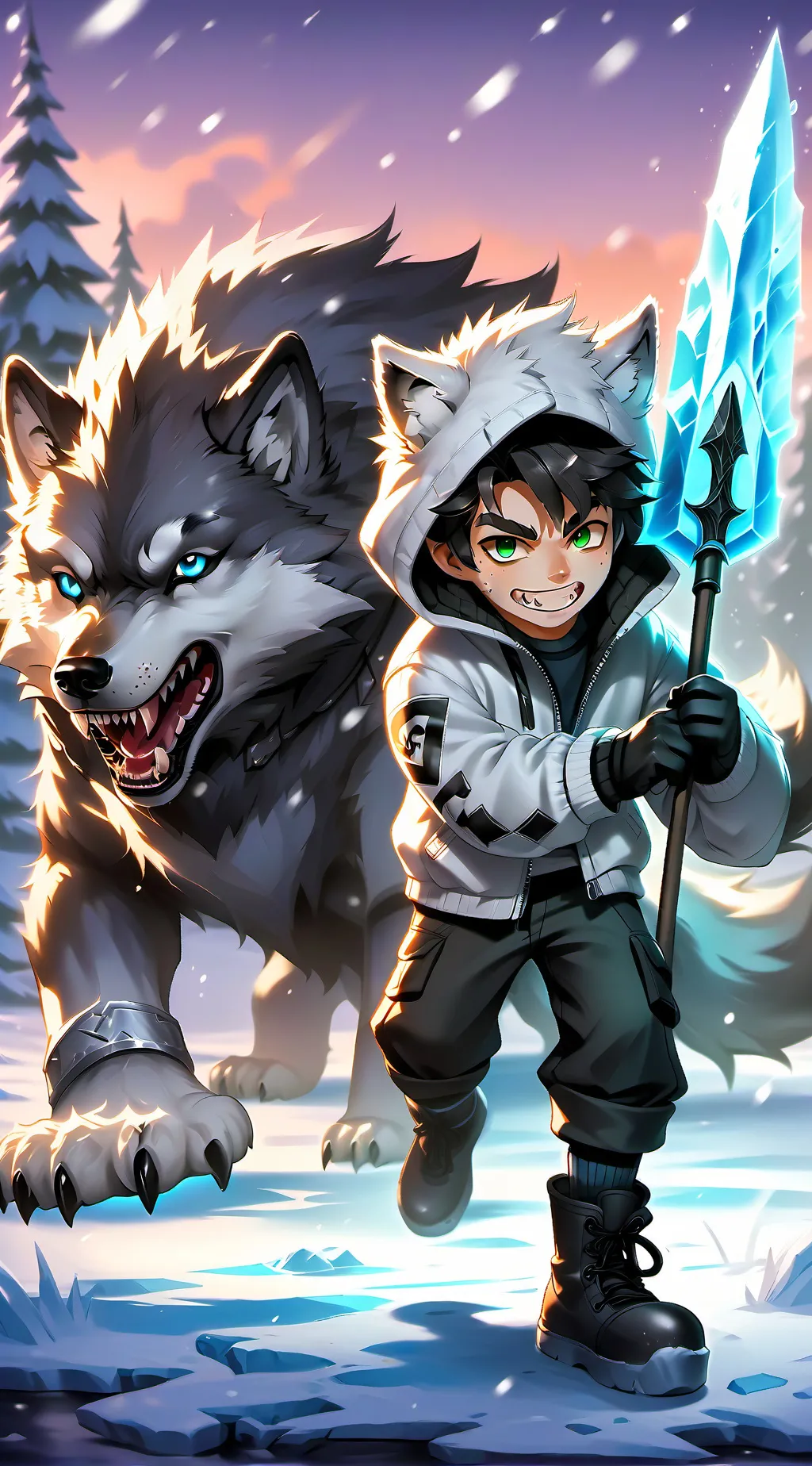 ai character: bad boy and Owen  background