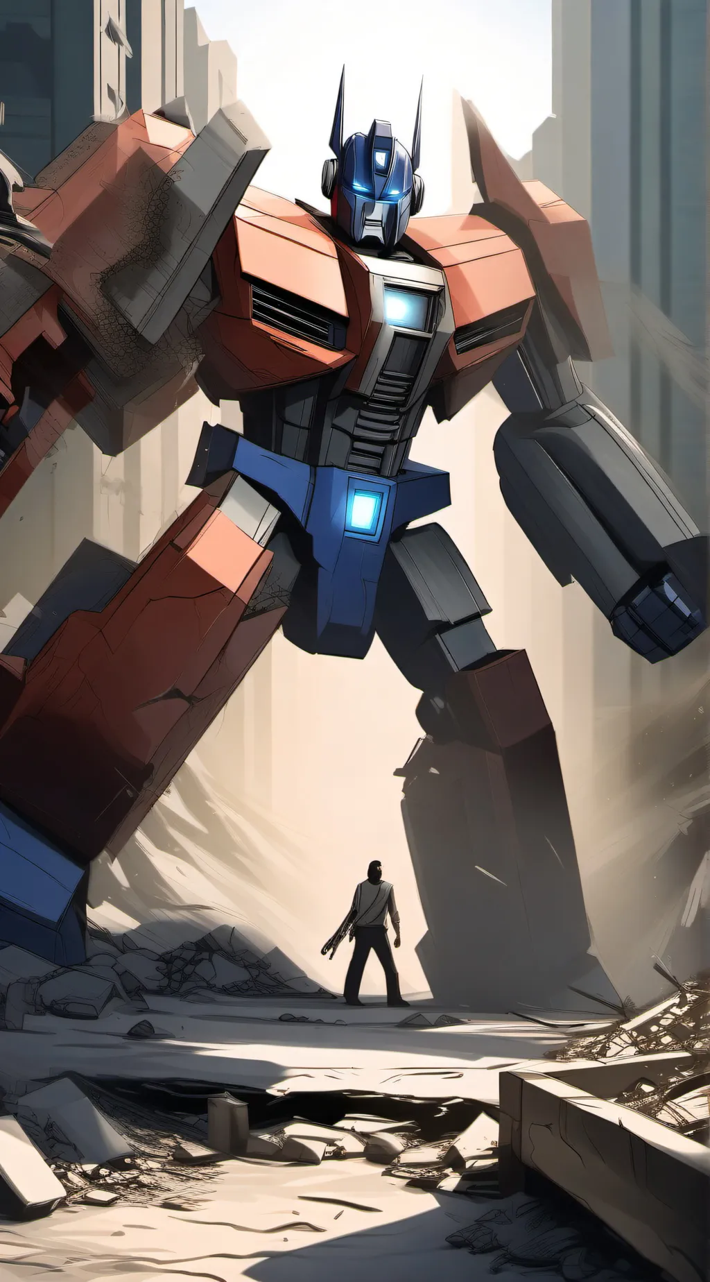 ai character: Optimus prime background