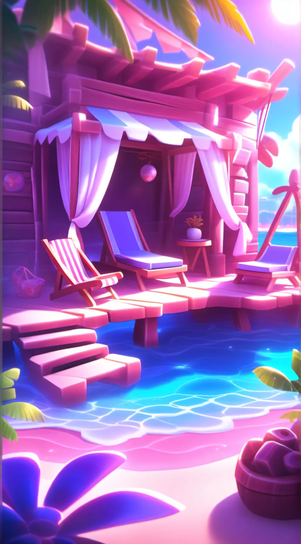 ai character: HH BEACH DAY background