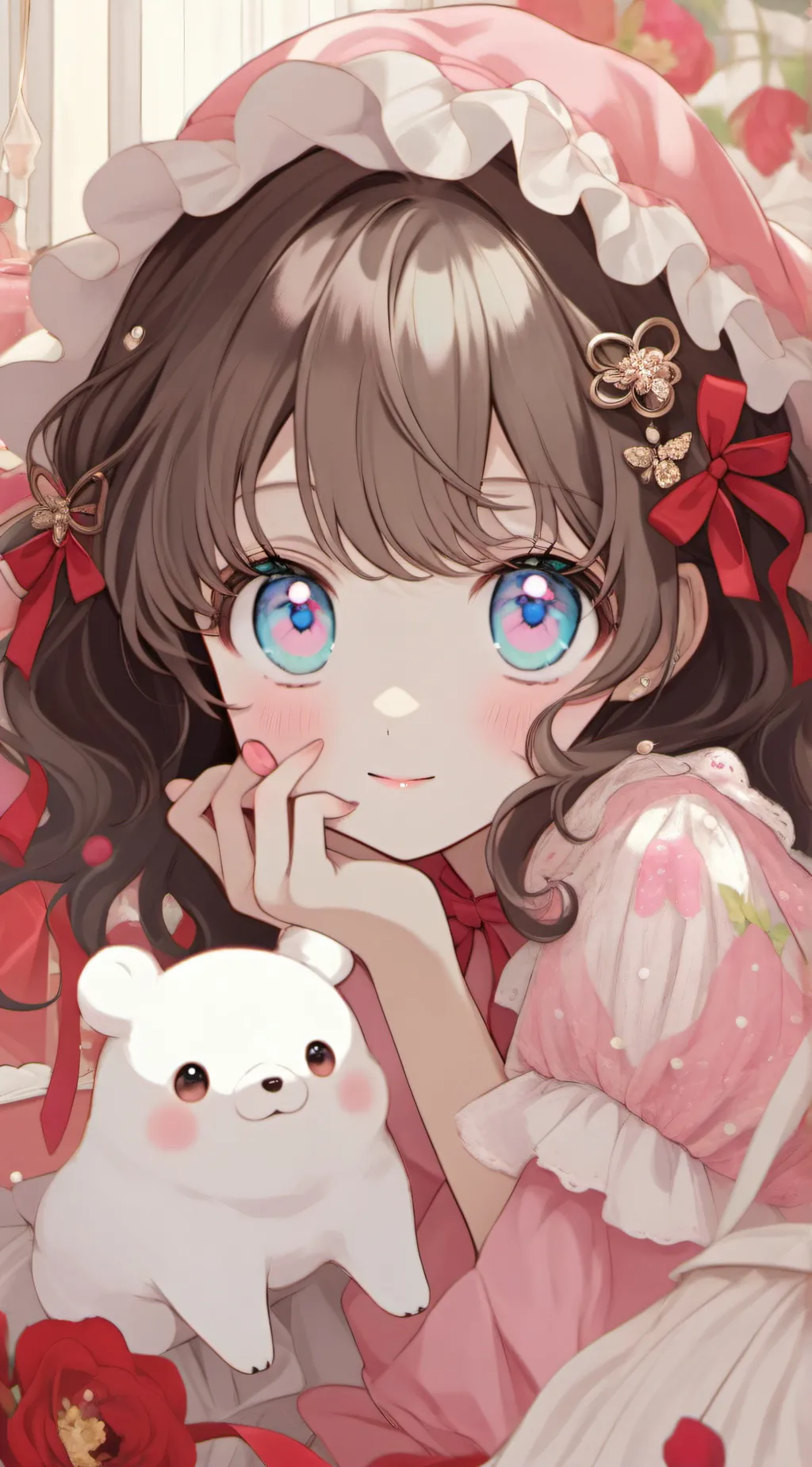 ai character: cupcake background