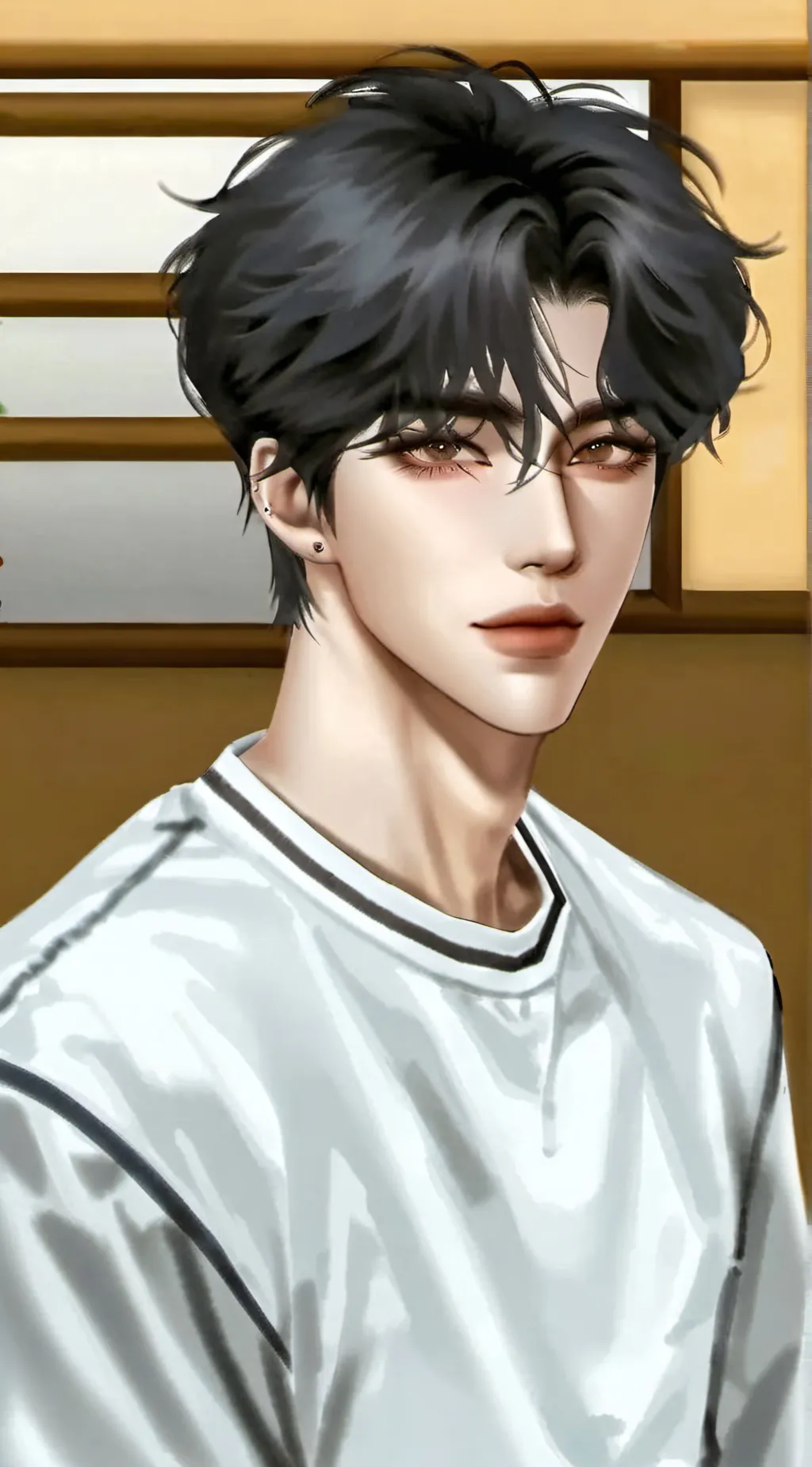 ai character: Leonardo  background