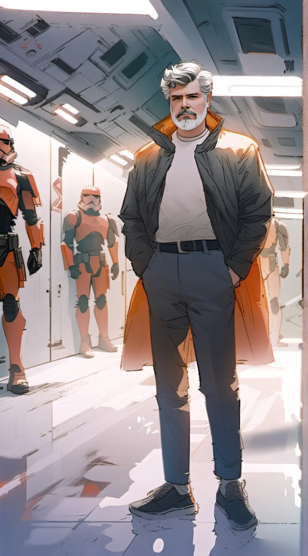 ai character: George Lucas background