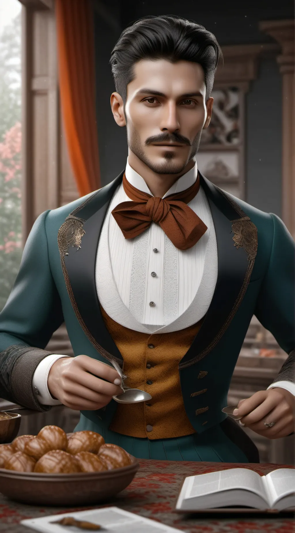 ai character: King of colorless background