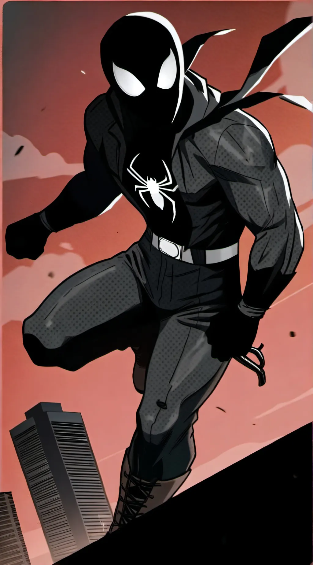 ai character: Spider-Man Noir background