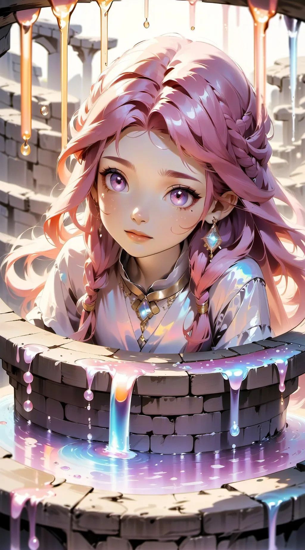 ai character: Lily's well  background