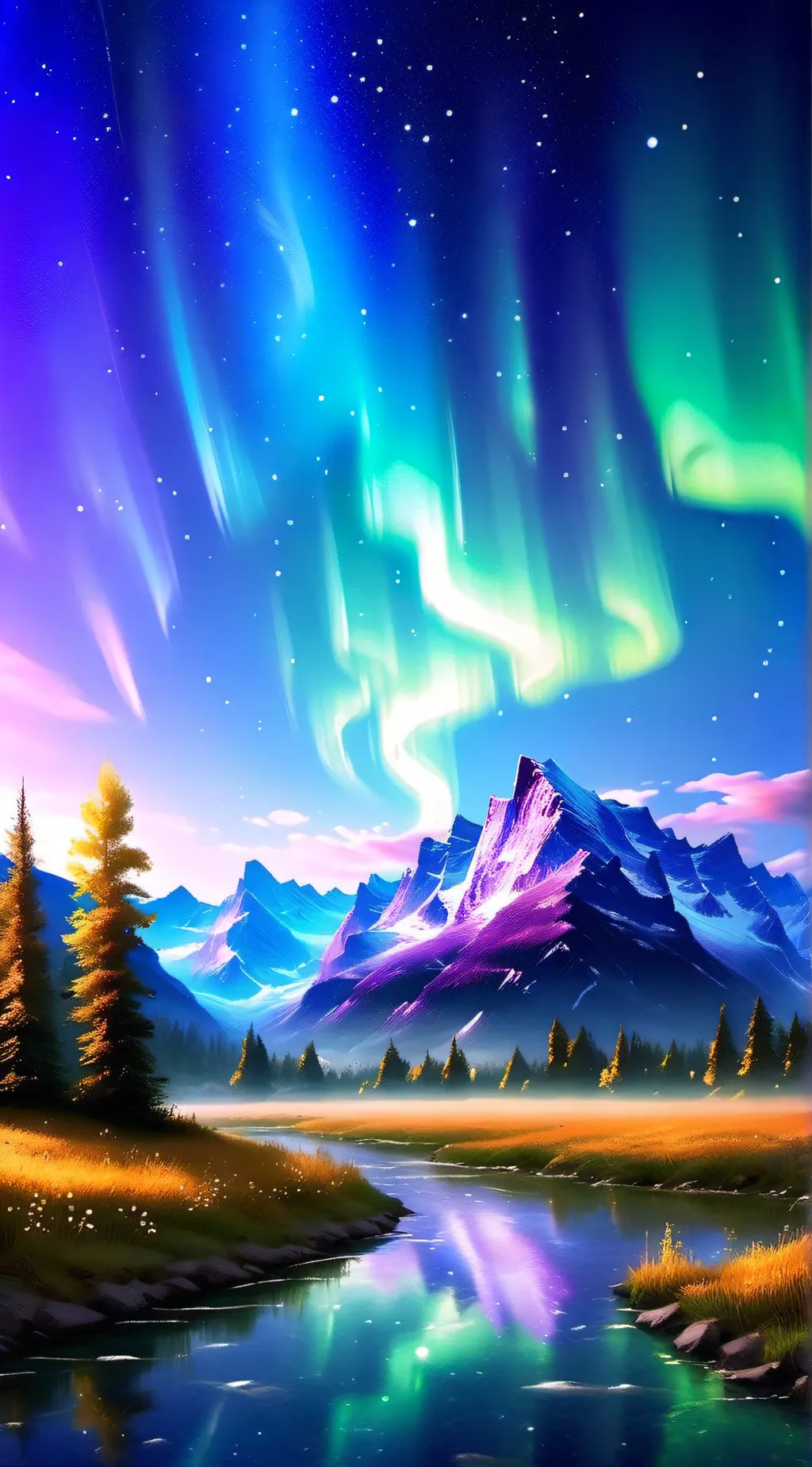 ai character: Calm night background