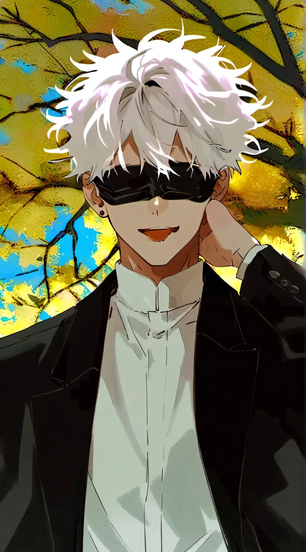 ai character: satoru gojo background