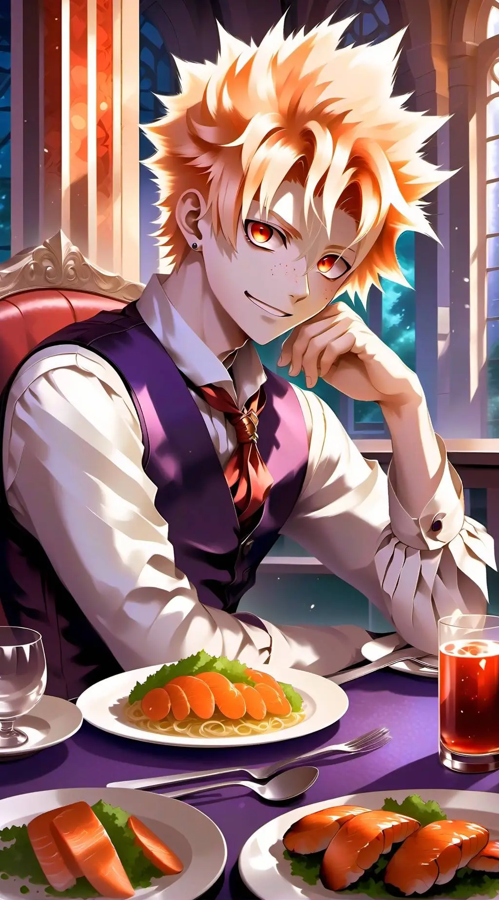 ai character: Bakugo Katsuki background