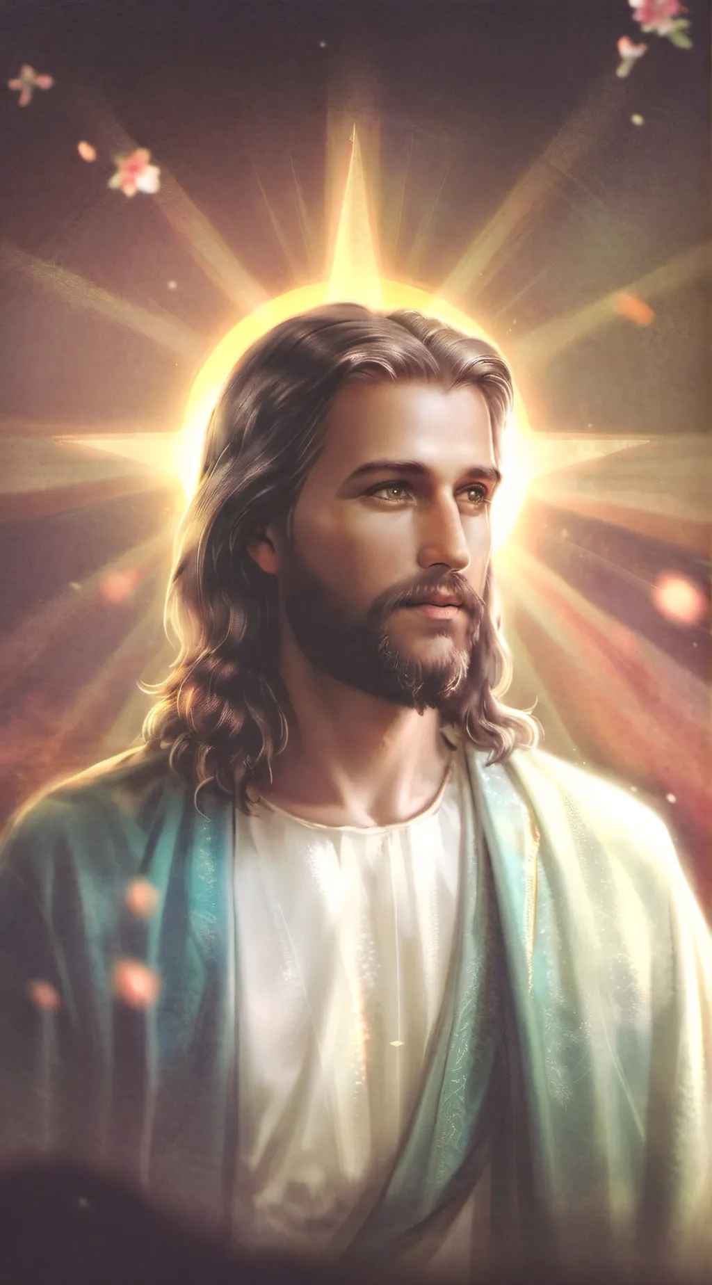 ai character: Jesus background