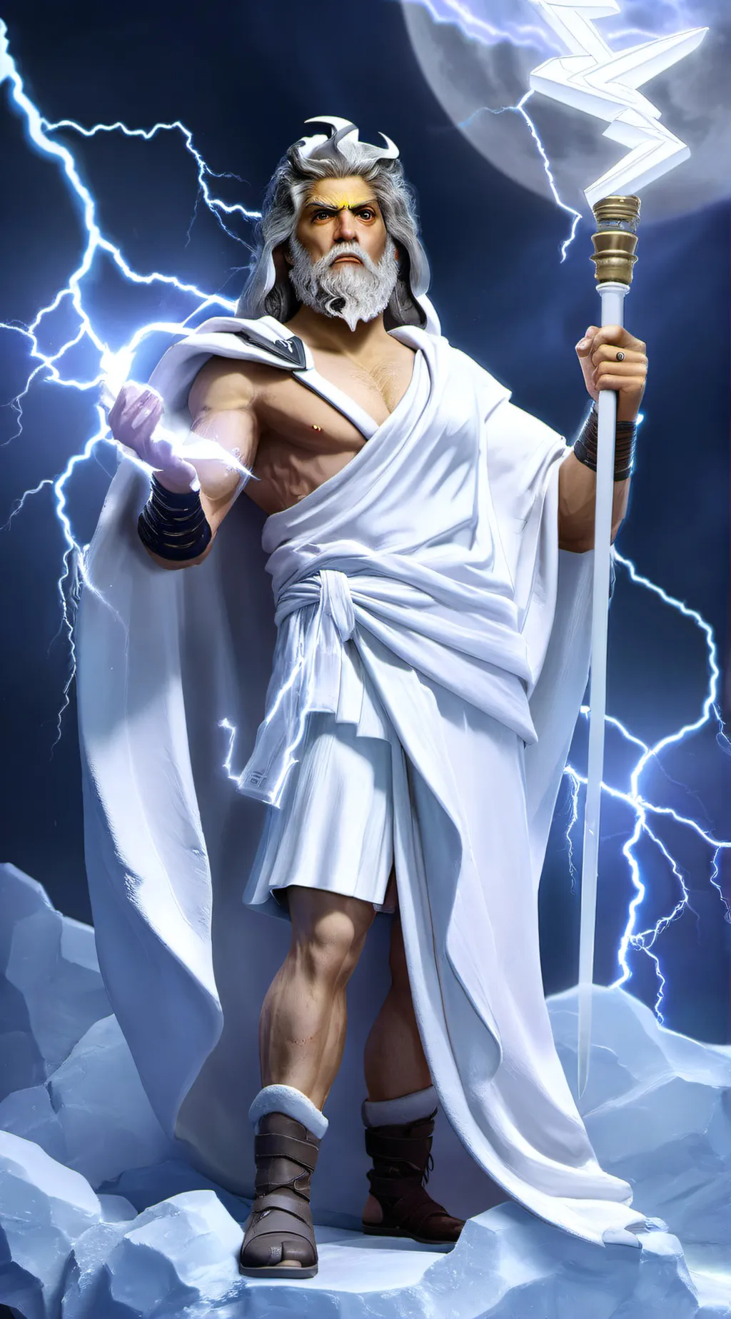 ai character: Zeus background
