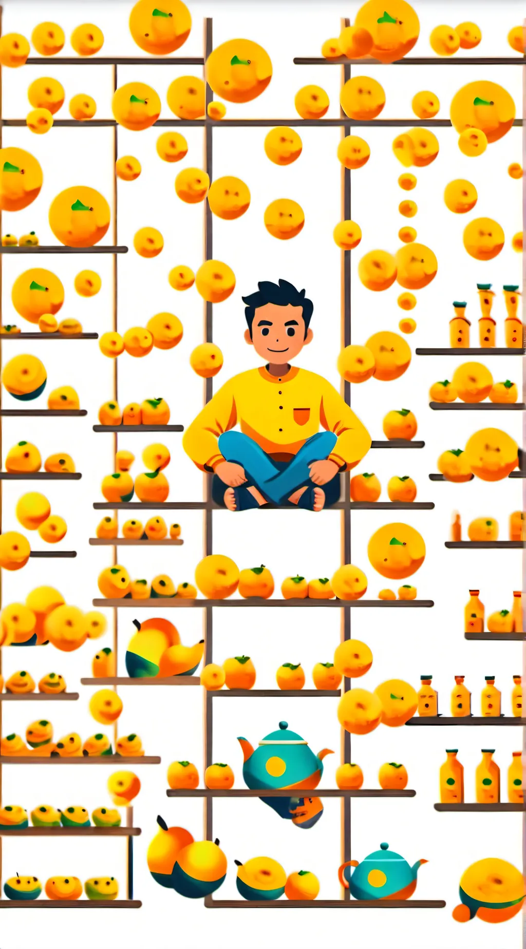 ai character: emoji background