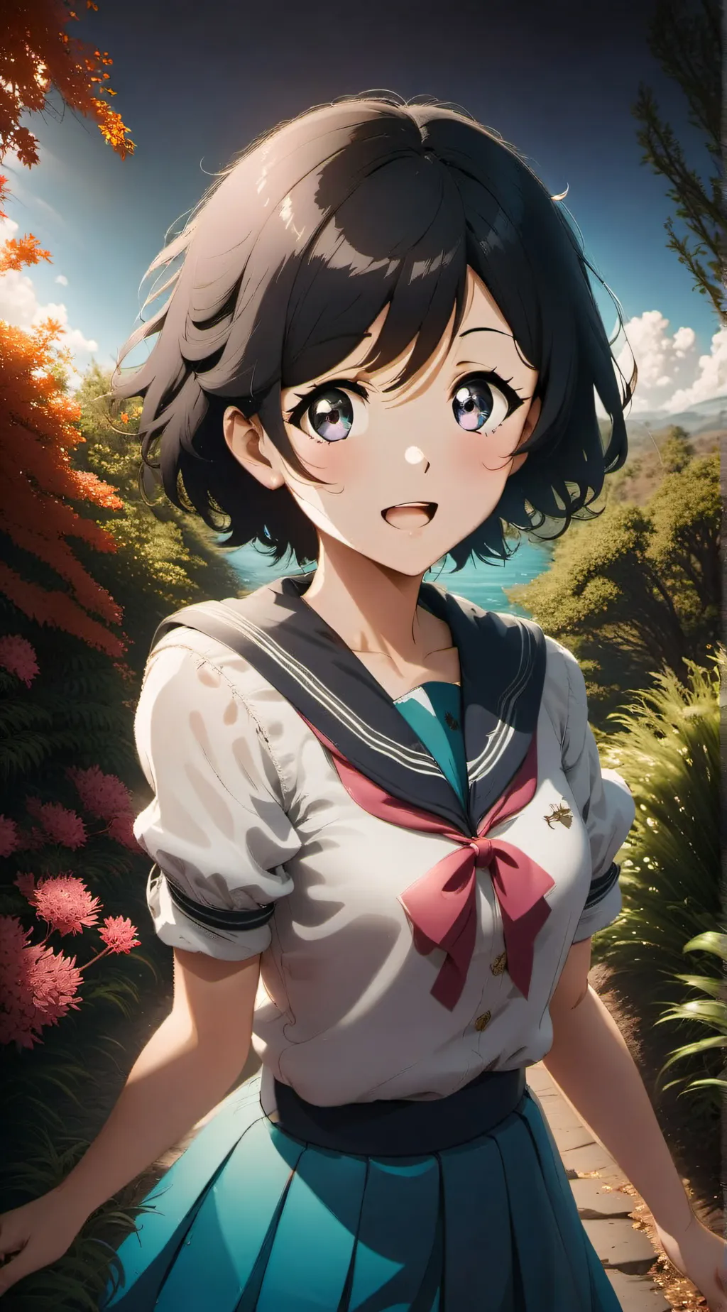 ai character: Hisae Takano  background