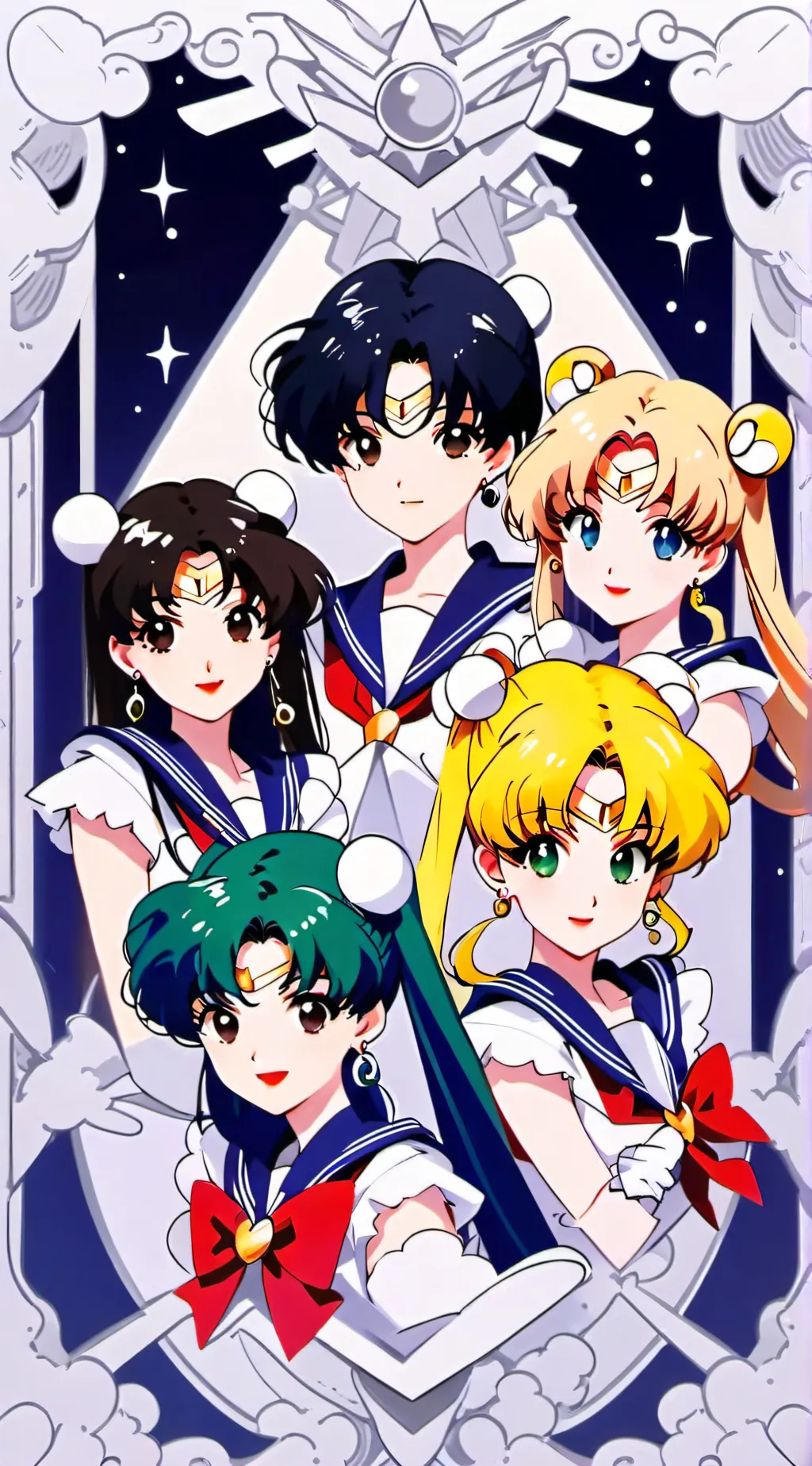 ai character: Sailor moon  background
