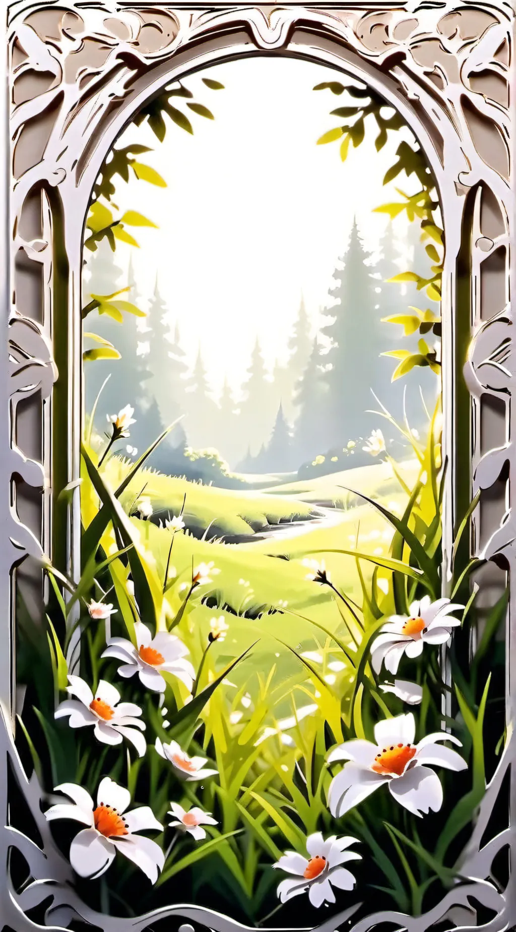ai character: grass background