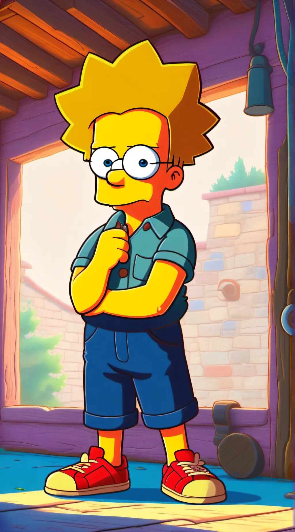 ai character: Hugo Simpson background