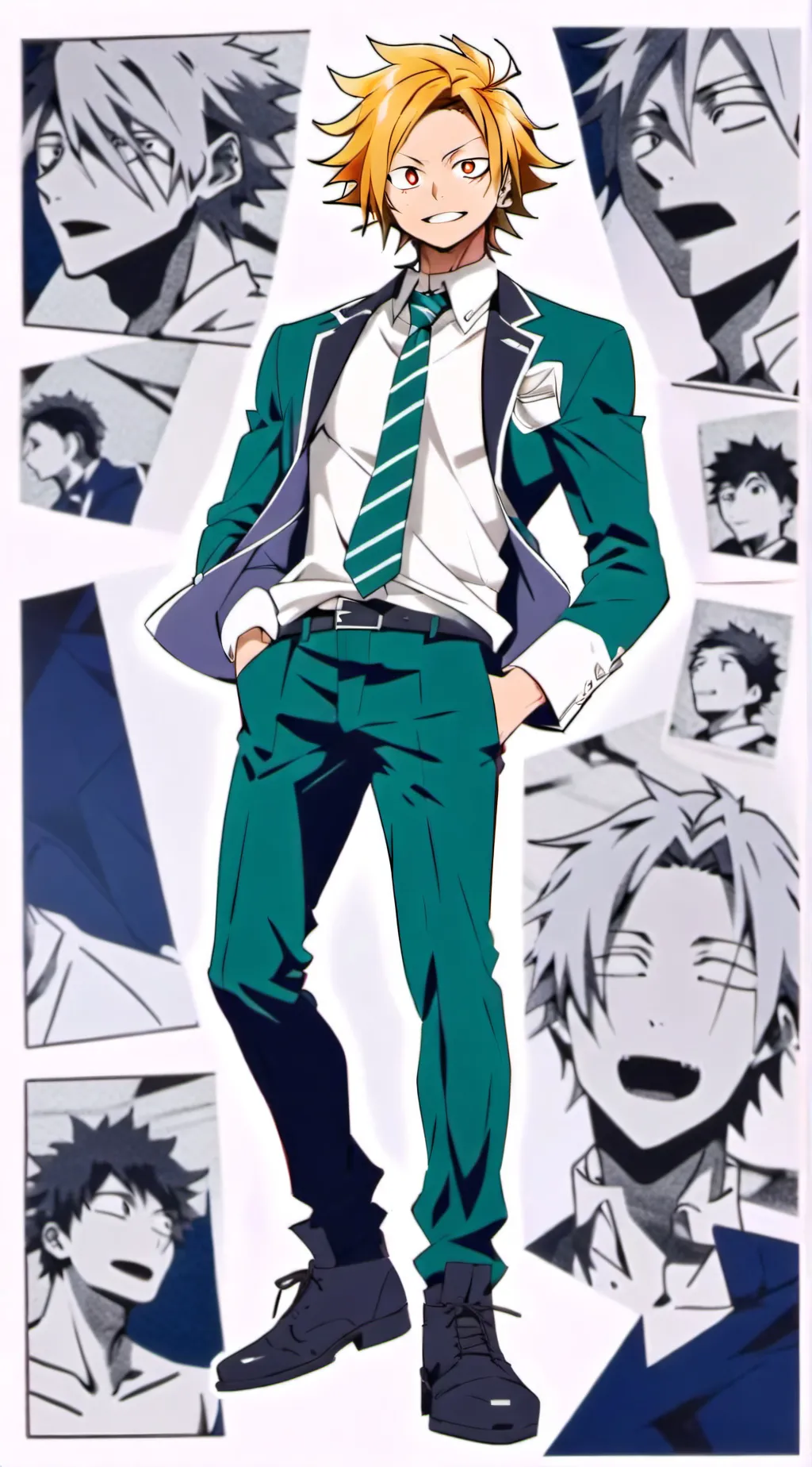 ai character: denki kaminari background