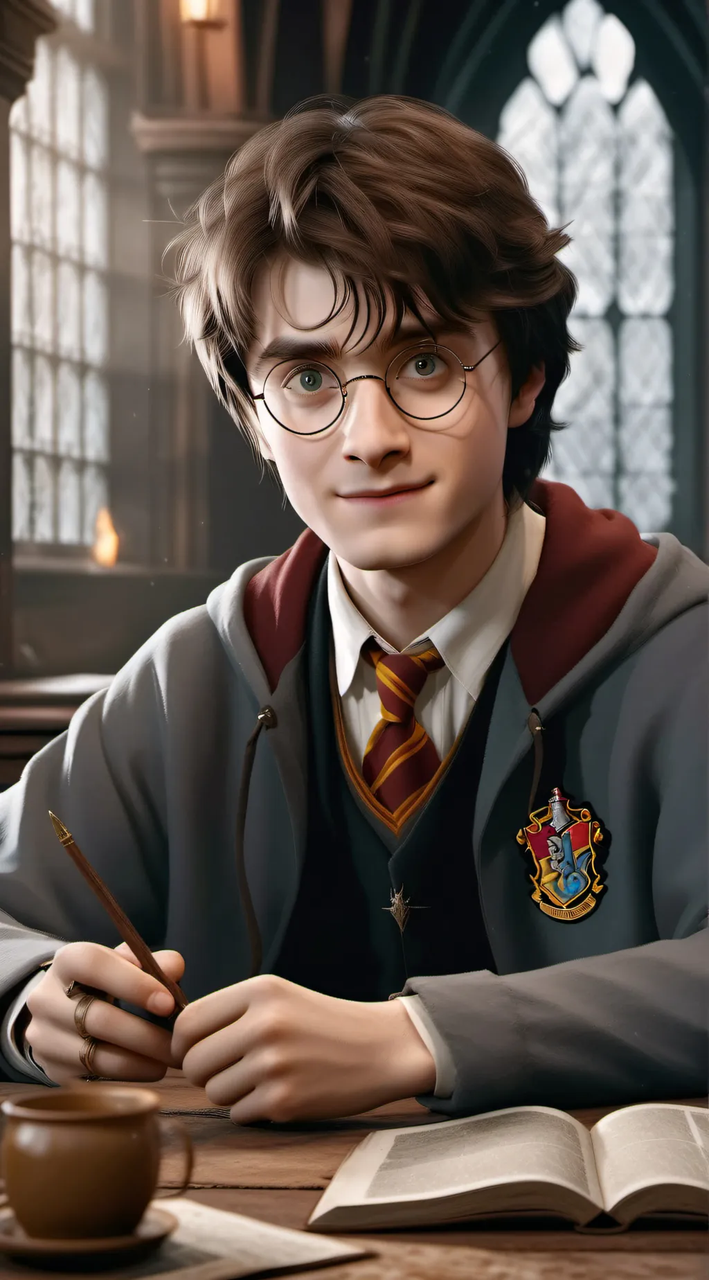 ai character: Harry Potter  background