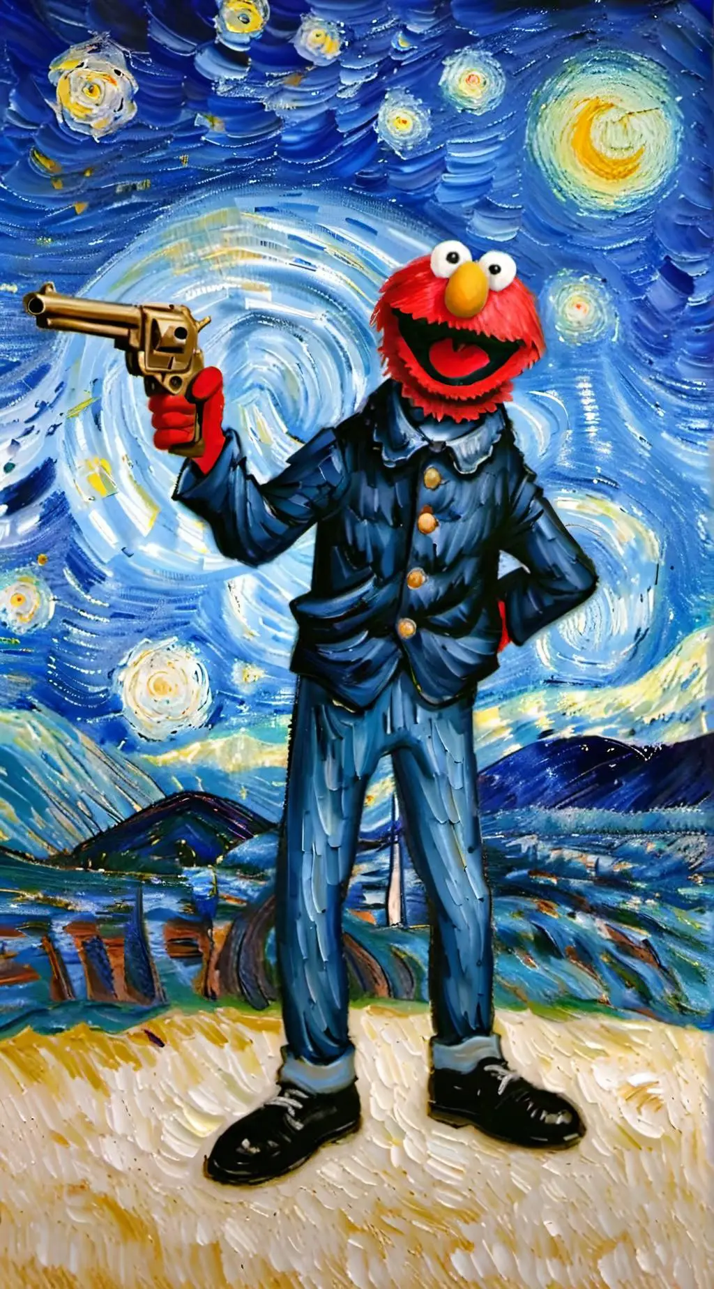 ai character: Mr. Elmo background