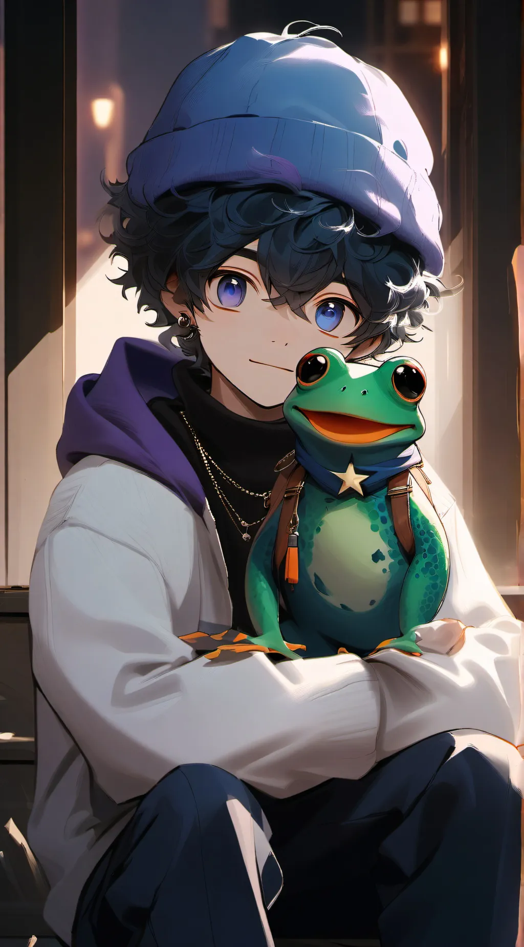 ai character: Oliver  background