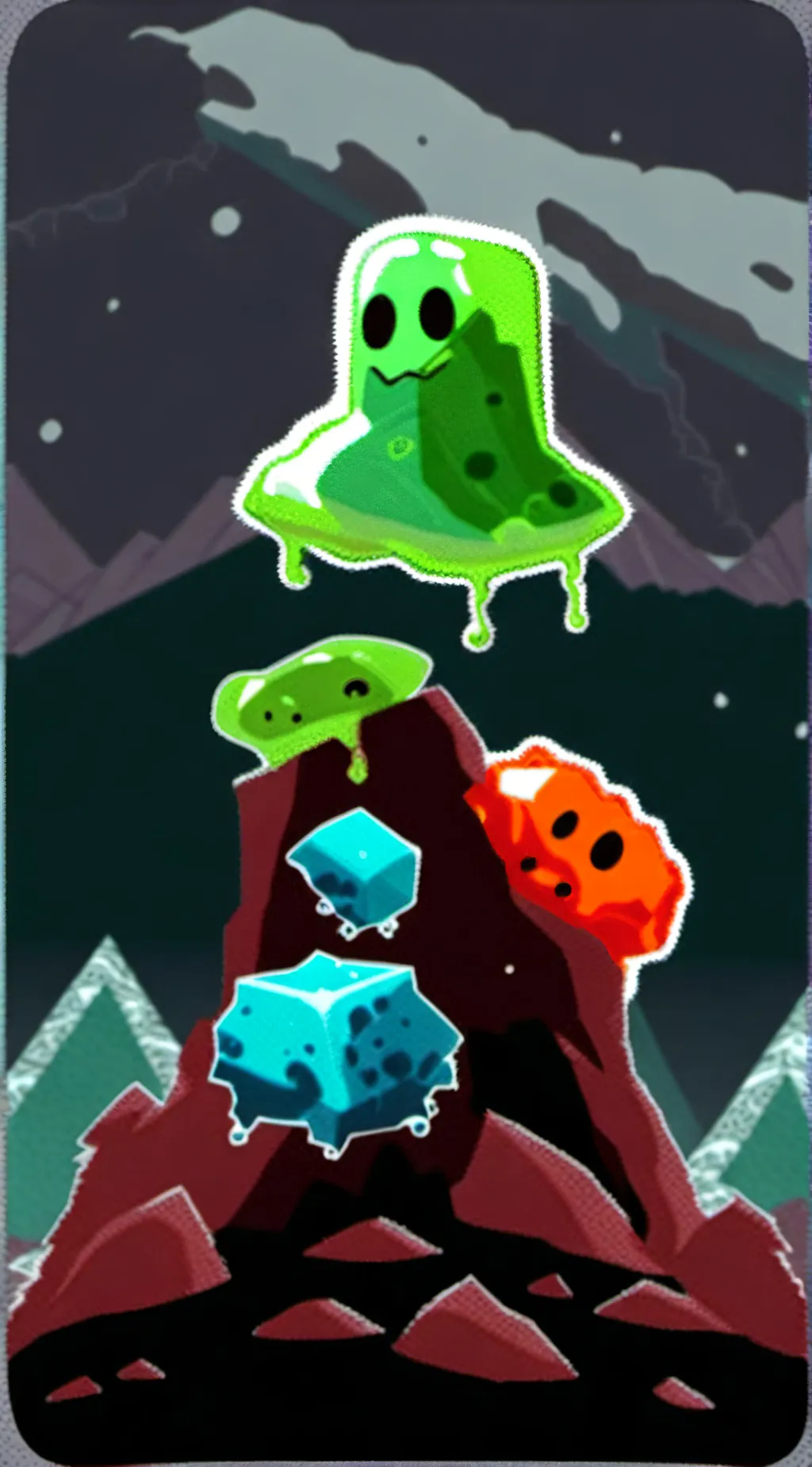 ai character: 3 slimes background