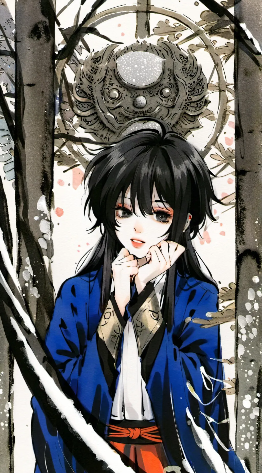 ai character: hashiras chibi background