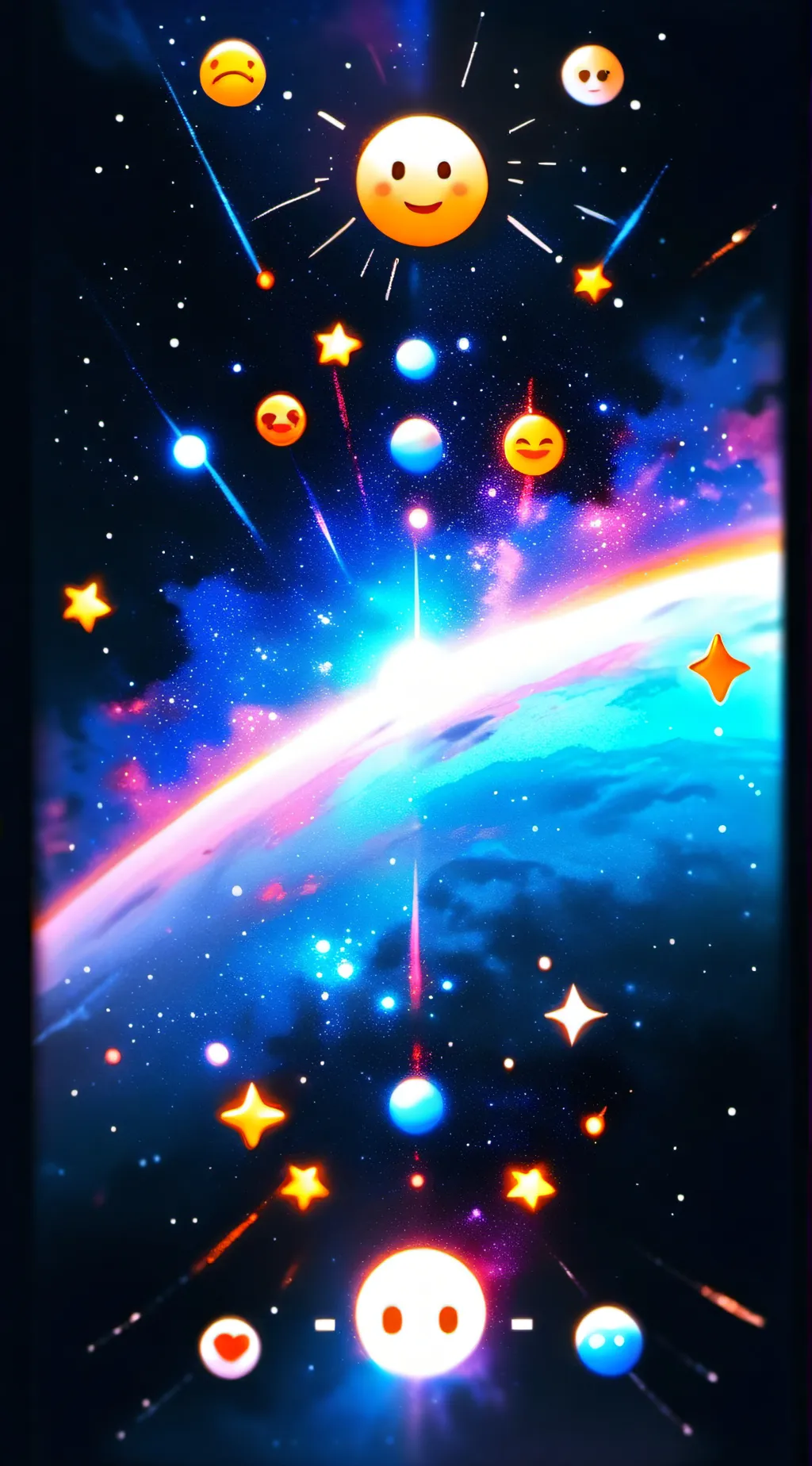 ai character: emoji background
