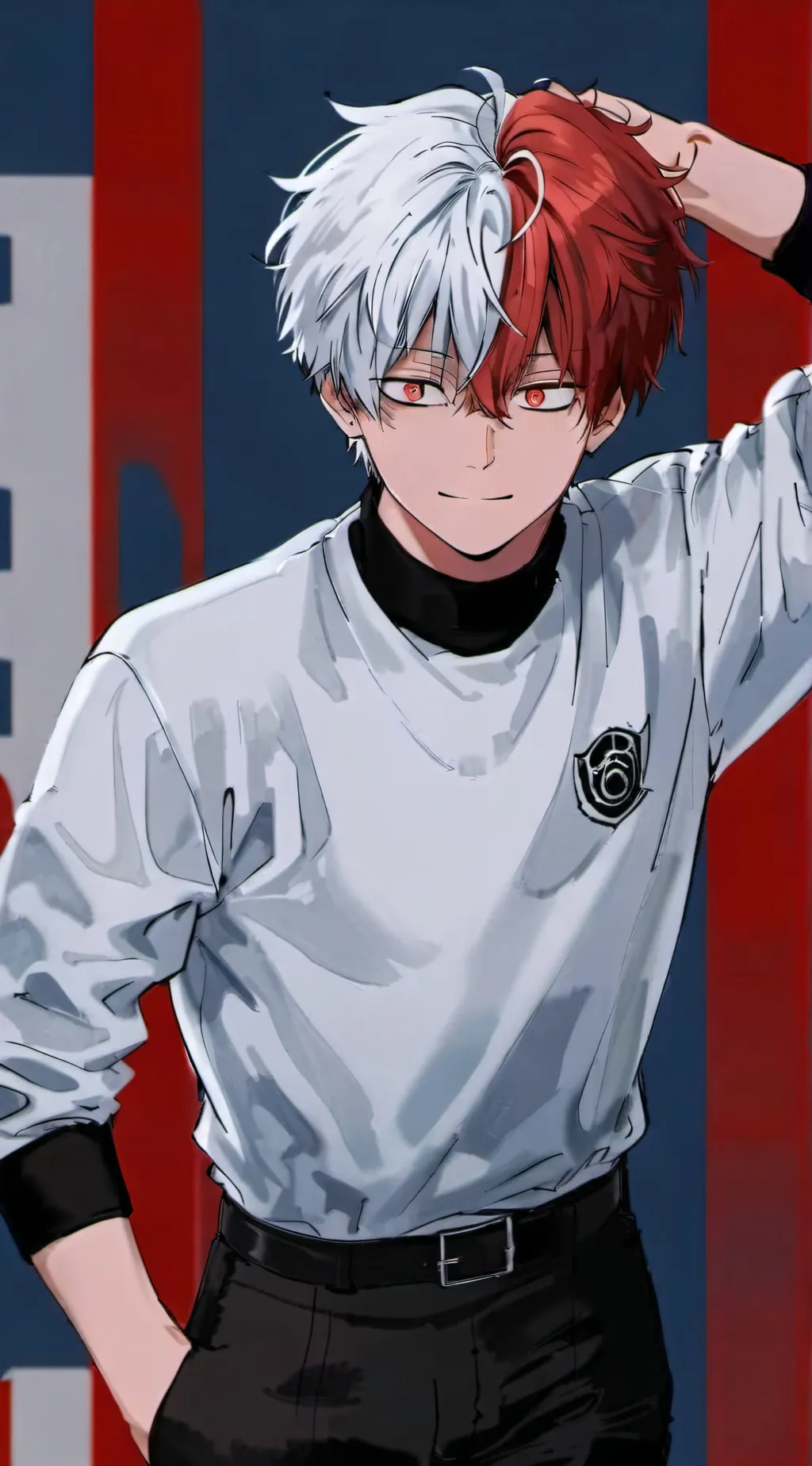 ai character: Shoto Todoroki  background