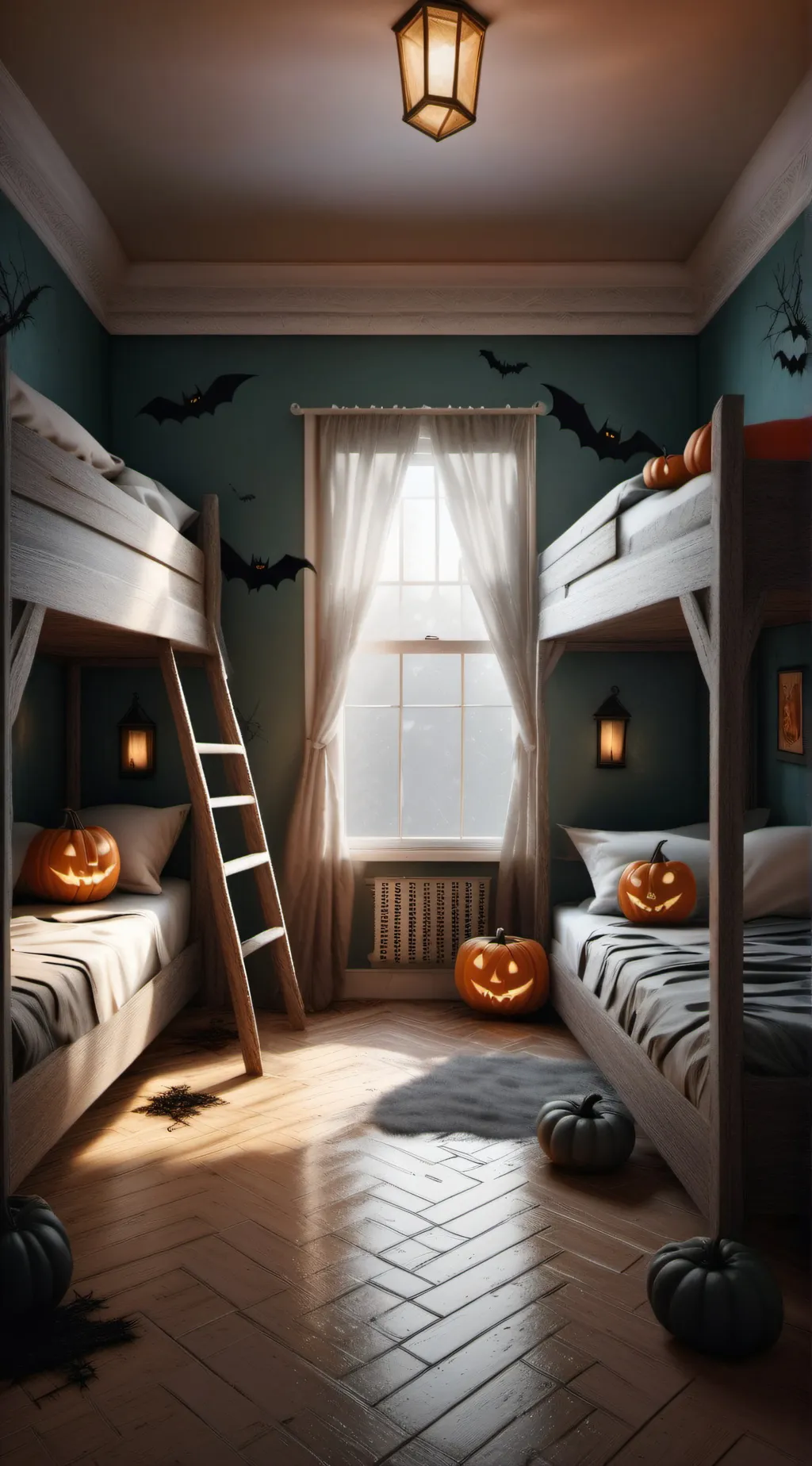 ai character: big 3 Halloween  background