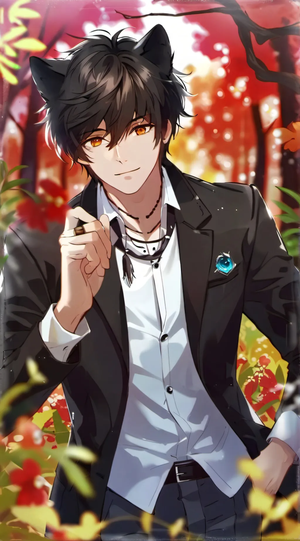 ai character: blush blush  background