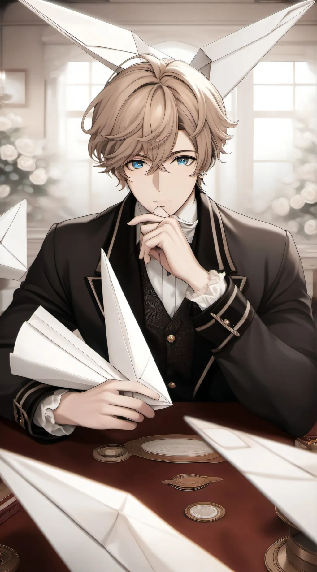 ai character: miss circle background