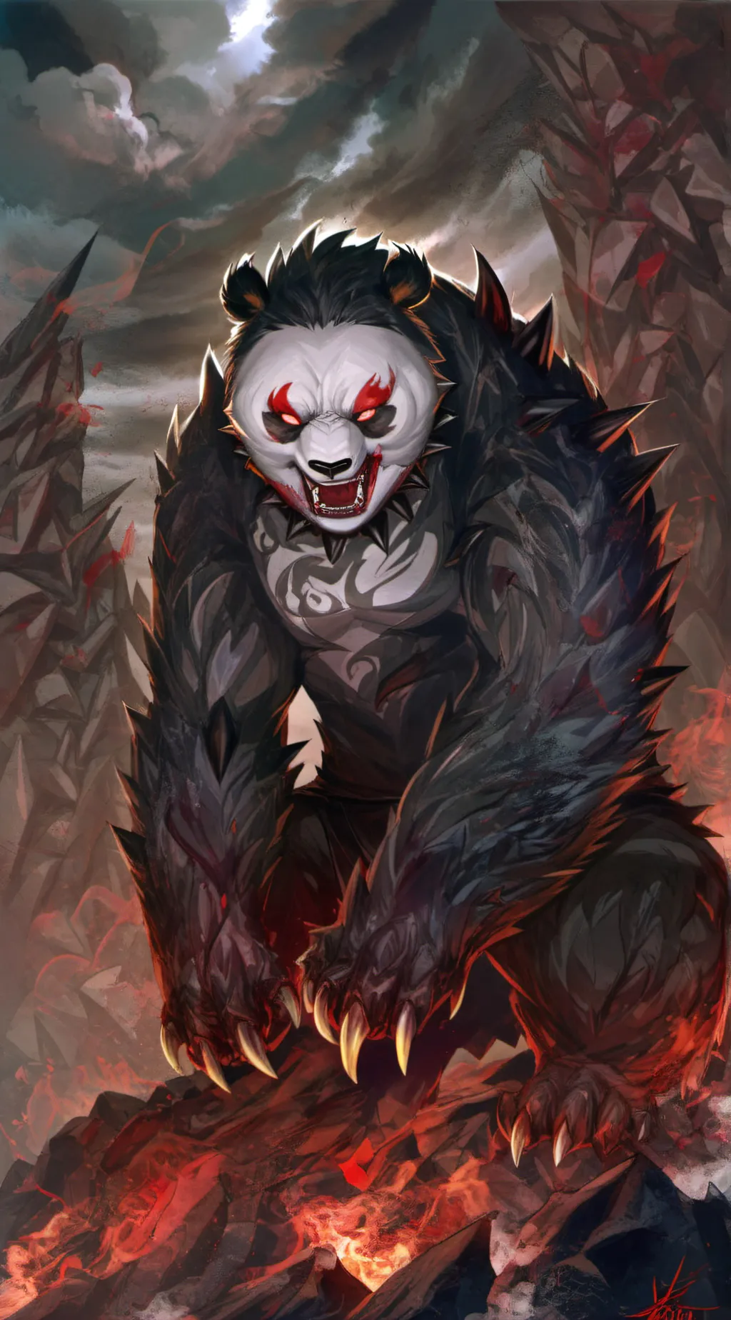 ai character: Werepanda background