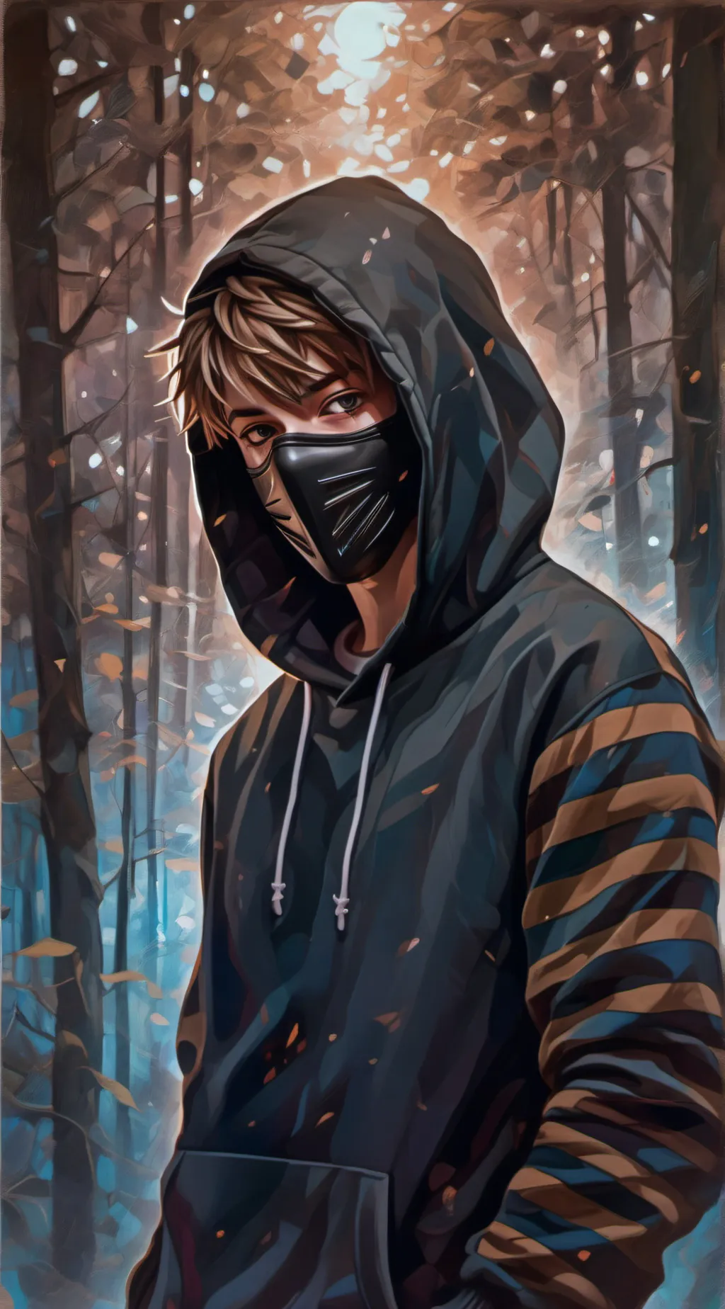 ai character: Ticci Toby  background