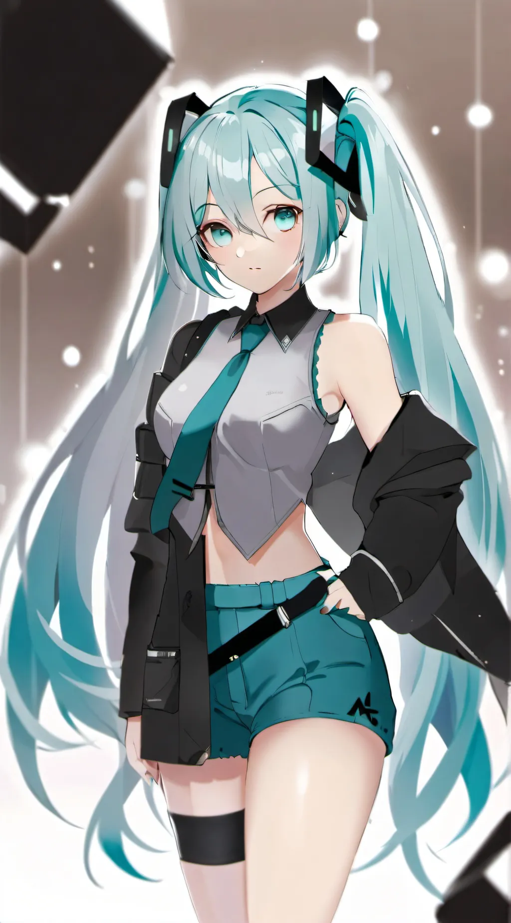 ai character: giantess miku background