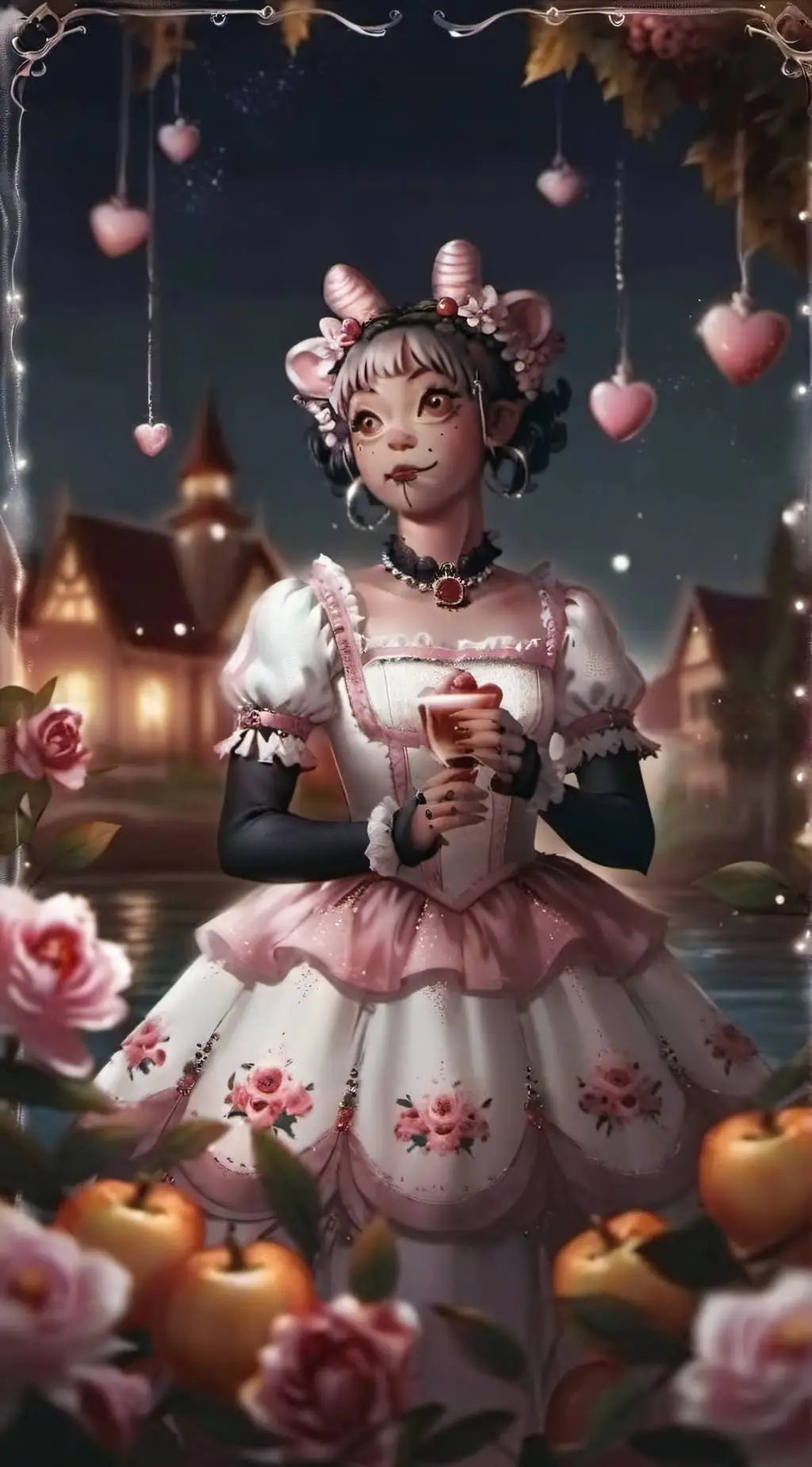 ai character: Smiling critters background