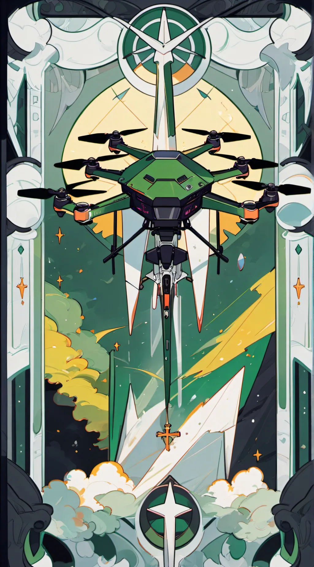 ai character: Murder drone glitc background
