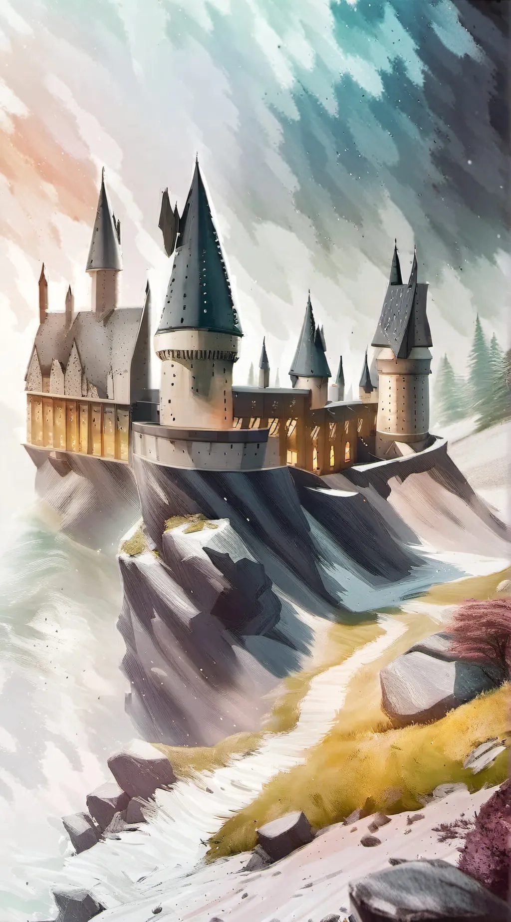 ai character: Hogwarts  background