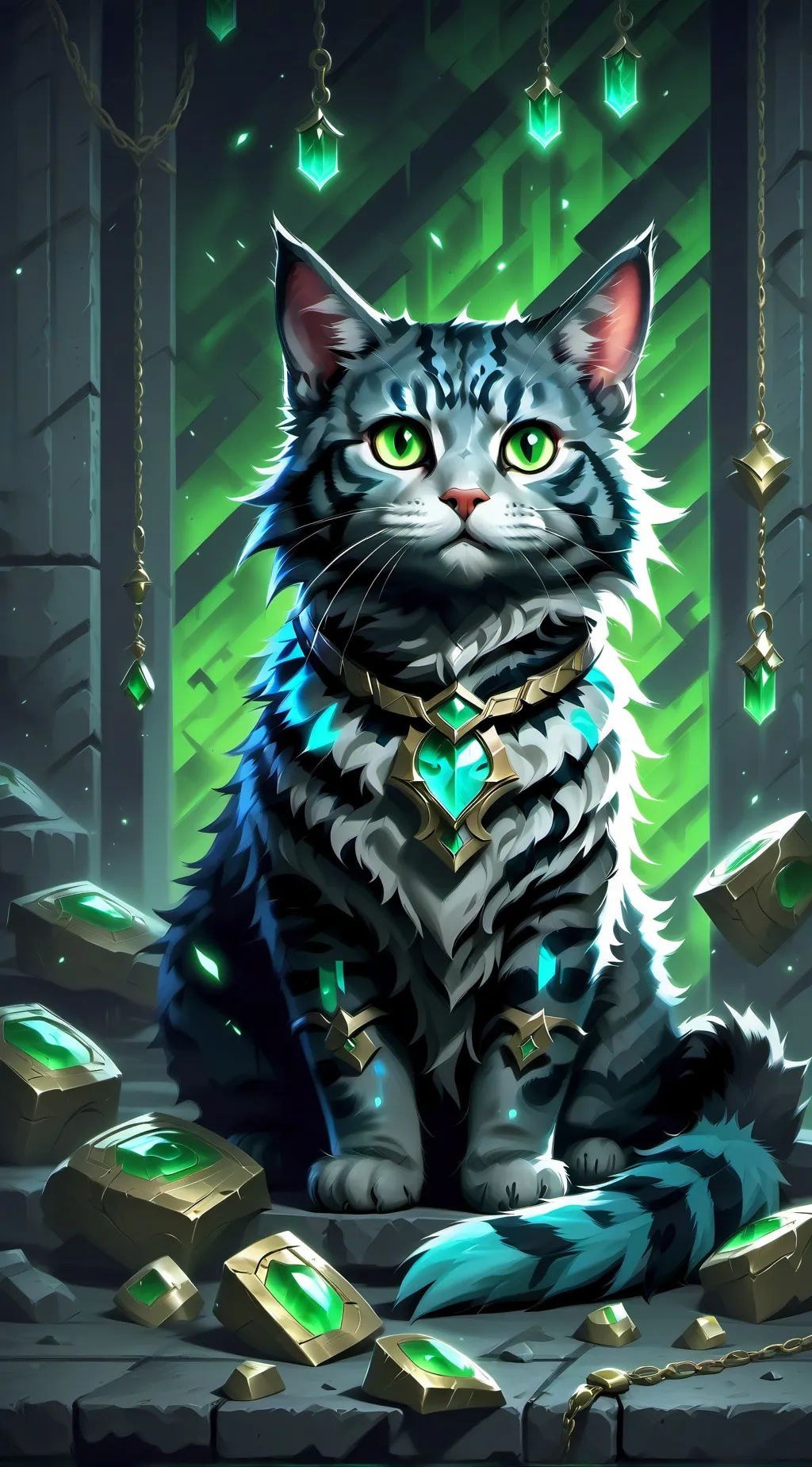 ai character: POOR  CAT🤑 background