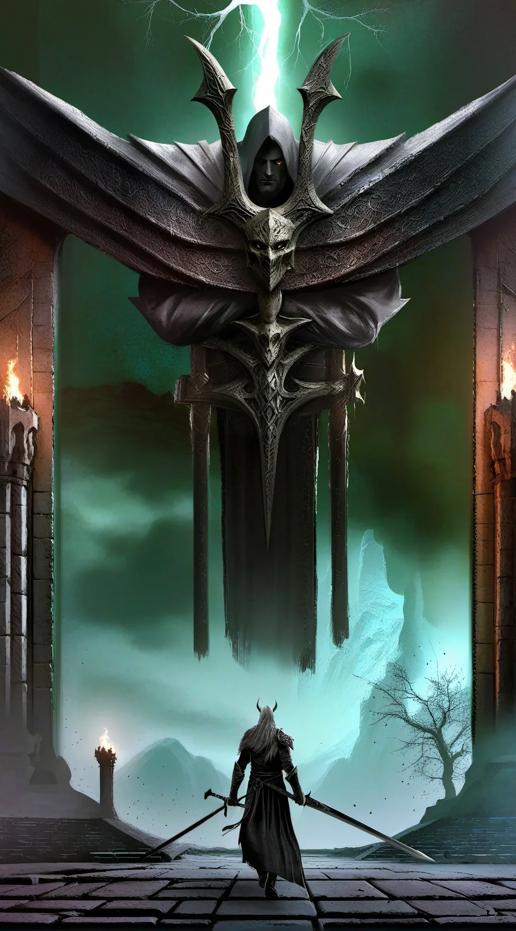 ai character: end game boss background