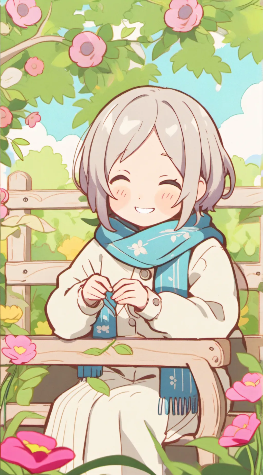 ai character: Ms Circle background